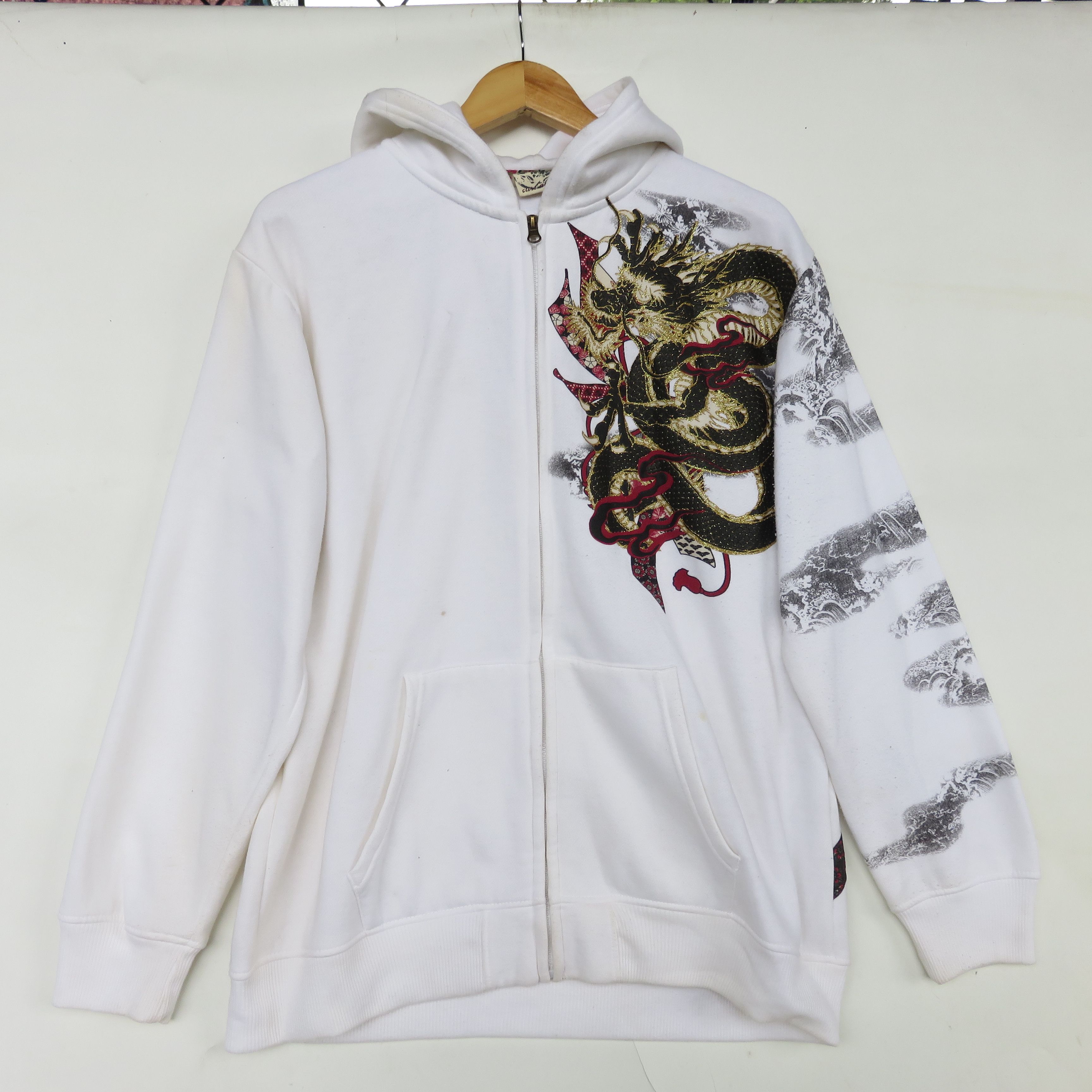 If Six Was Nine × Le Grande Bleu (L.G.B.) Sukajan Dragon Yakuza Fullzip Hoodie Size US L / EU 52-54 / 3 - 6 Thumbnail
