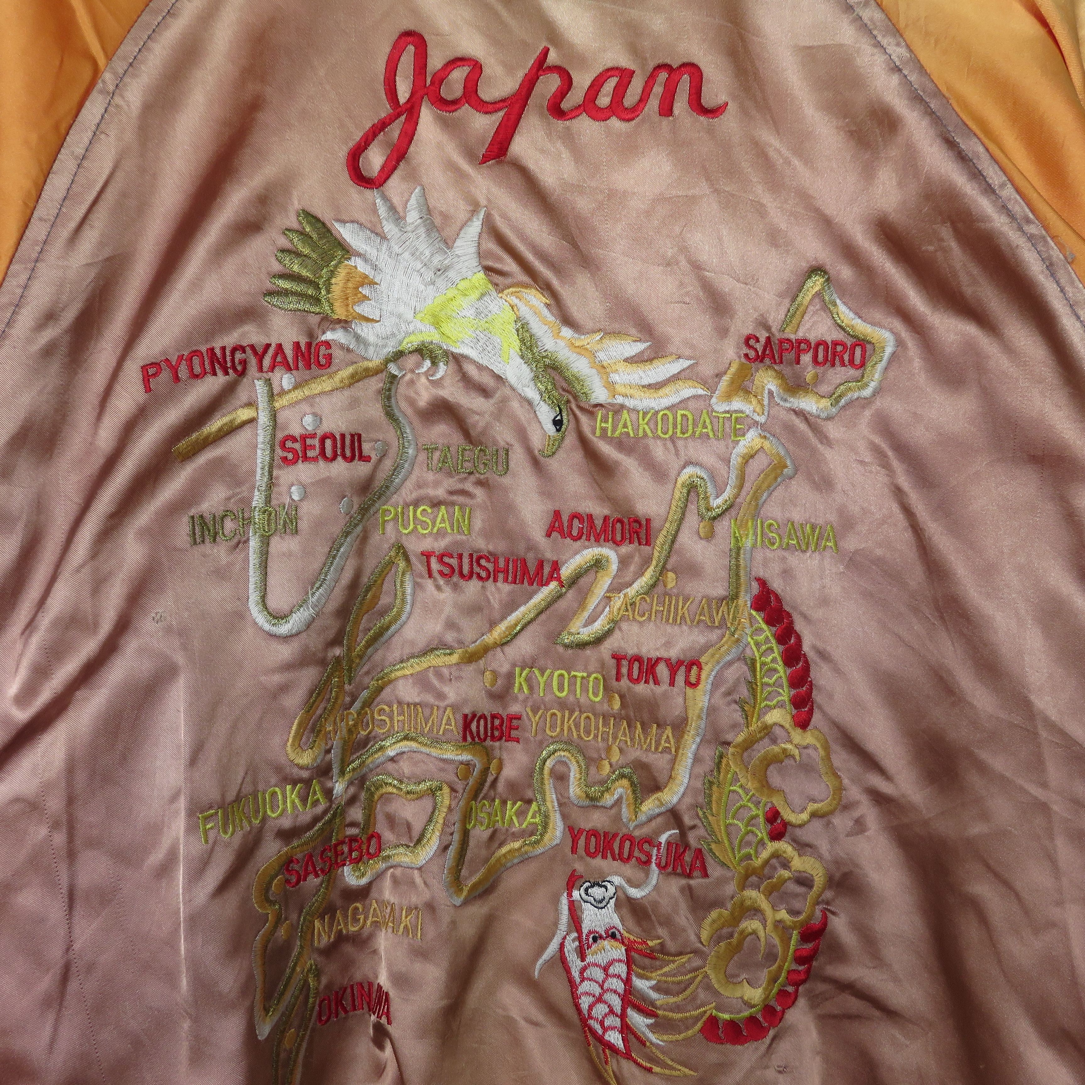 Japanese Brand × Vintage Sukajan Dragon Japan Embroidered Satin Varsity Jacket Size US L / EU 52-54 / 3 - 3 Thumbnail