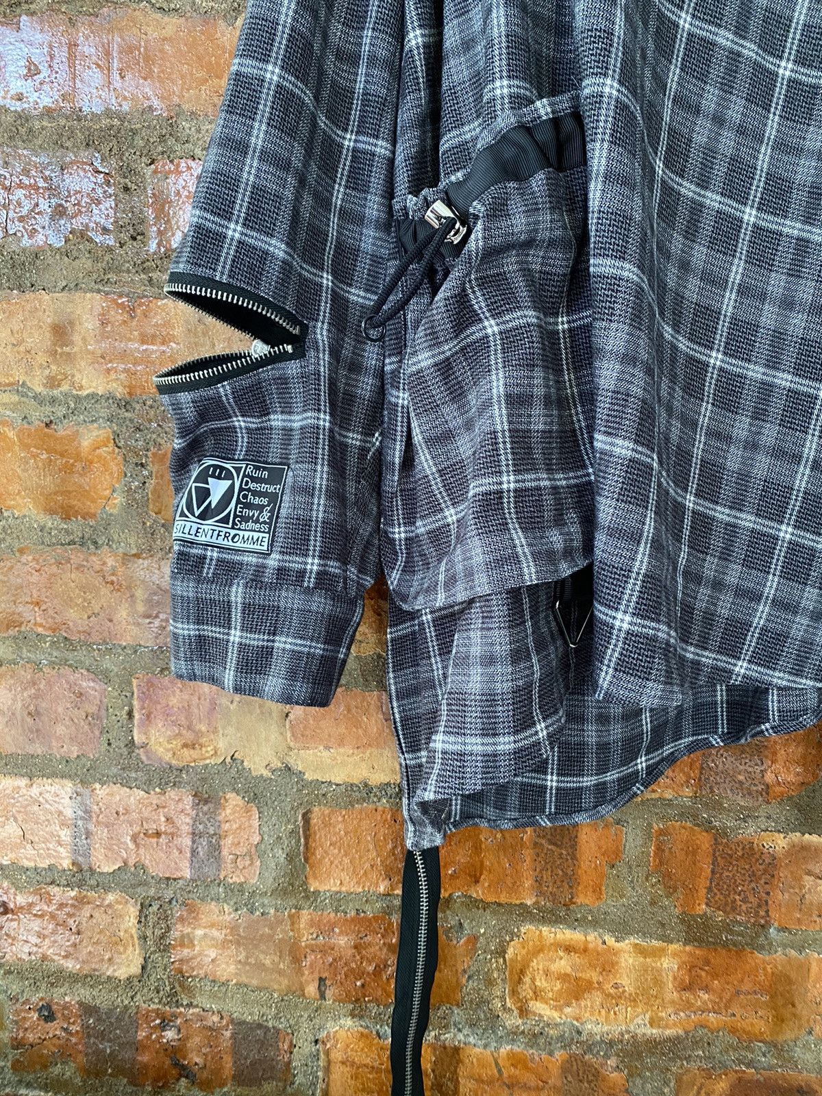 Japanese Brand × Seditionaries × Takahiromiyashita The Soloist. AW19 Sillent Fromme by Rudies Oversize Bondage tartan shirt Size US L / EU 52-54 / 3 - 6 Thumbnail