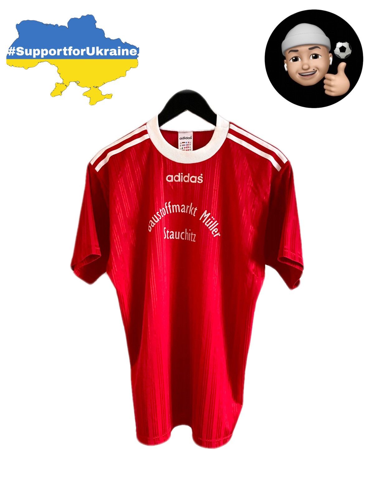 Adidas 80s 90s Adidas Retro Vintage Red Soccer Jersey Size US S / EU 44-46 / 1 - 1 Thumbnail