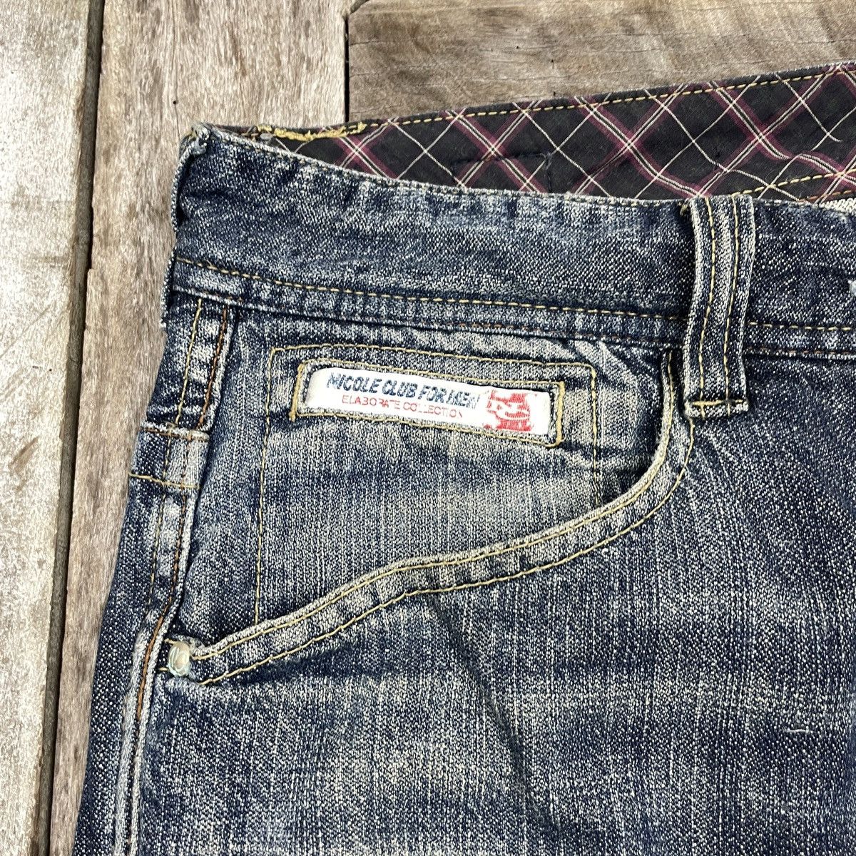 Designer × Japanese Brand RARE Patchwork Nicole Club For Men Flared Jeans - wc 290 Size US 36 / EU 52 - 4 Thumbnail