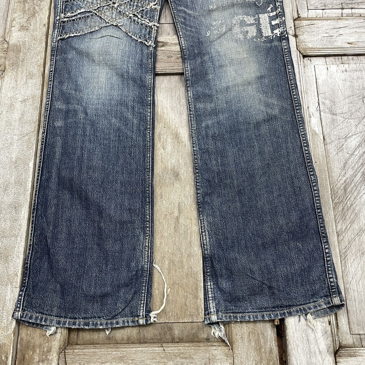 Designer × Japanese Brand RARE Patchwork Nicole Club For Men Flared Jeans - wc 290 Size US 36 / EU 52 - 7 Thumbnail