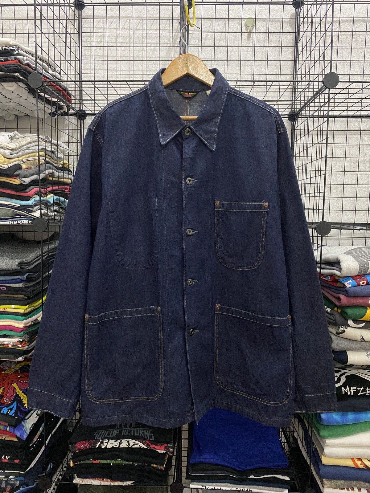 Sugar Cane 🔥VINTAGE SUGAR CANE DENIM JACKET Size US L / EU 52-54 / 3 - 3 Thumbnail