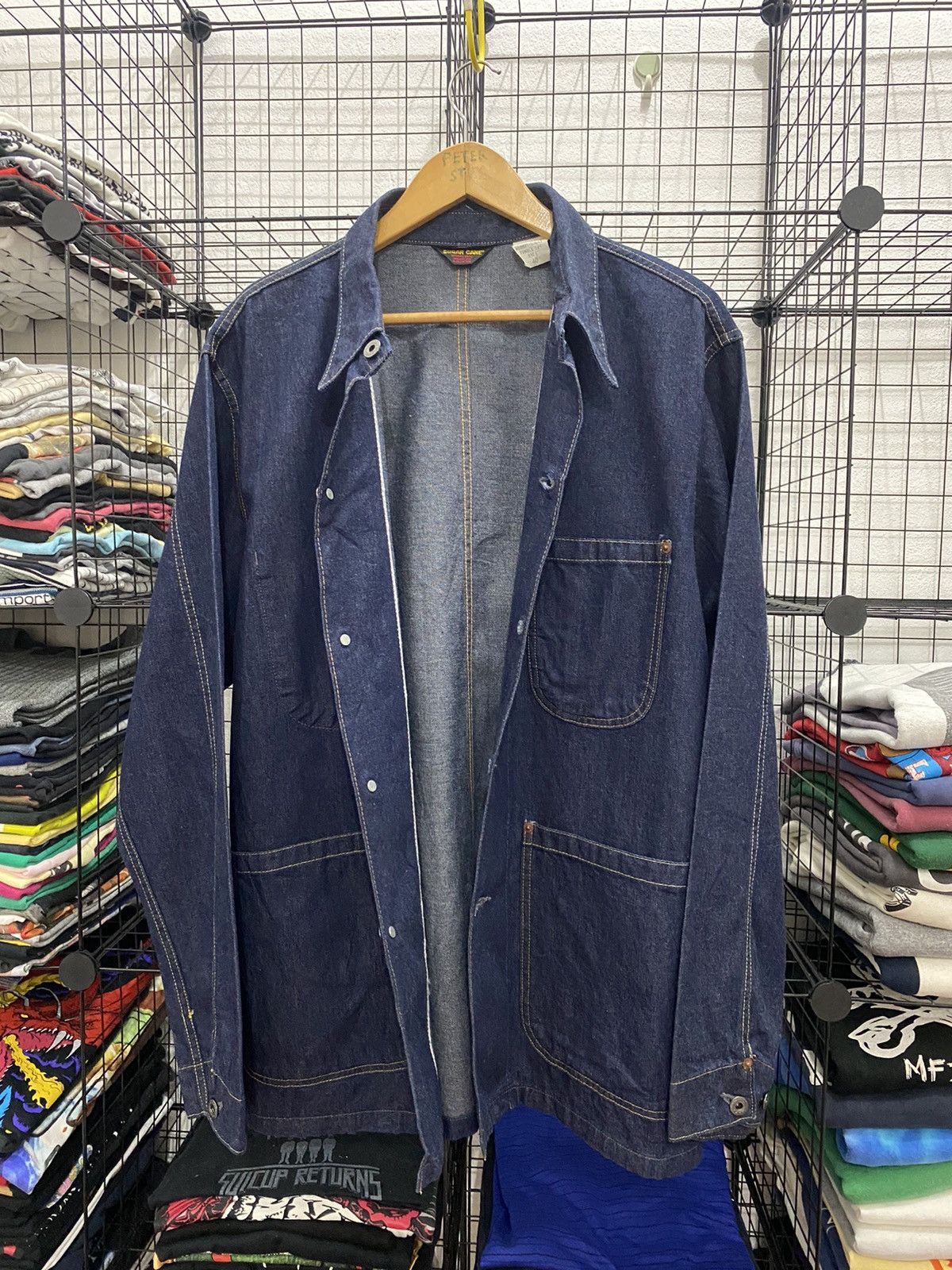 Sugar Cane 🔥VINTAGE SUGAR CANE DENIM JACKET Size US L / EU 52-54 / 3 - 4 Thumbnail