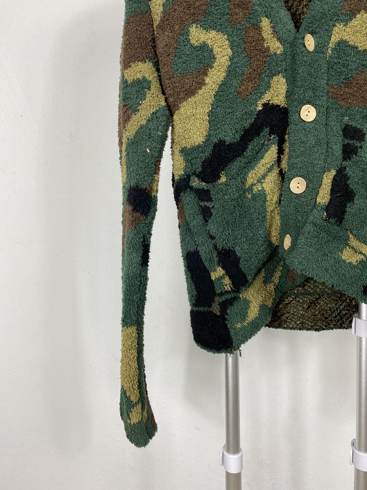 Cavari A Fleece Button Jacket Camo Design