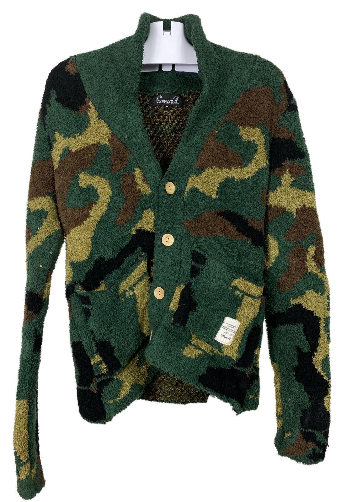 image of Cavari A Fleece Button Jacket Camo Design, Men's (Size Small)