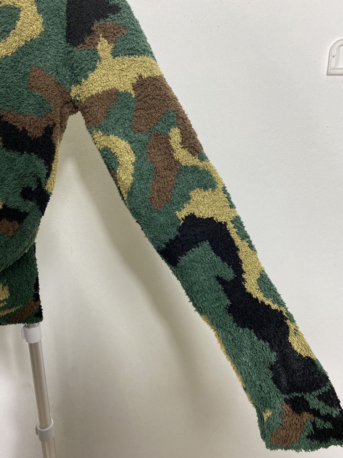 Cavari A Fleece Button Jacket Camo Design