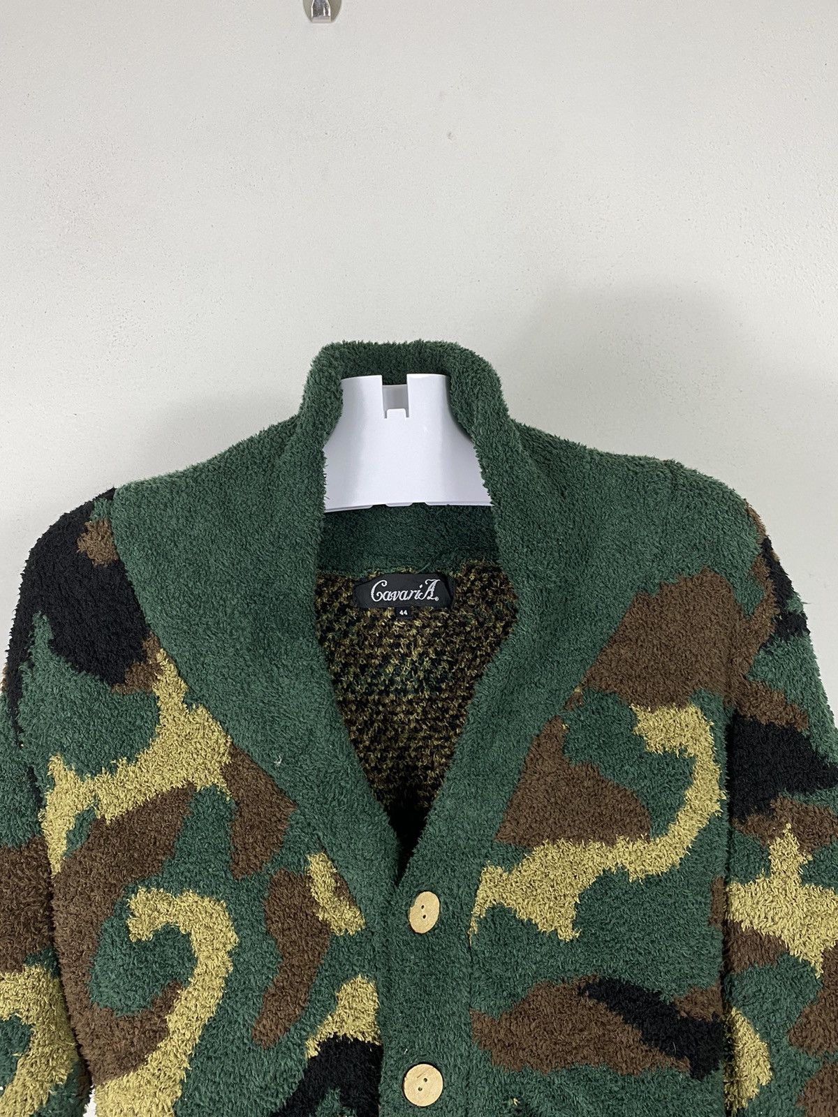 Cavari A Fleece Button Jacket Camo Design