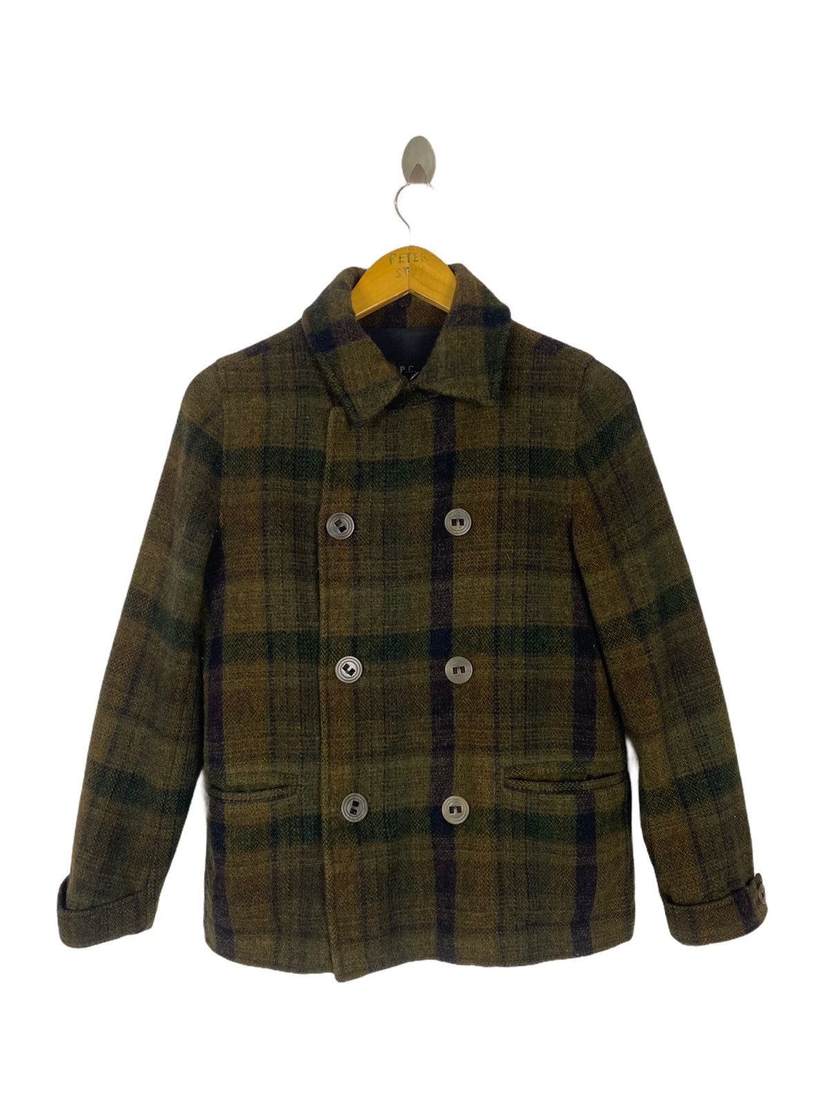 A.P.C. A.P.C TARTAN DUFFLE COAT Size US S / EU 44-46 / 1 - 1 Thumbnail