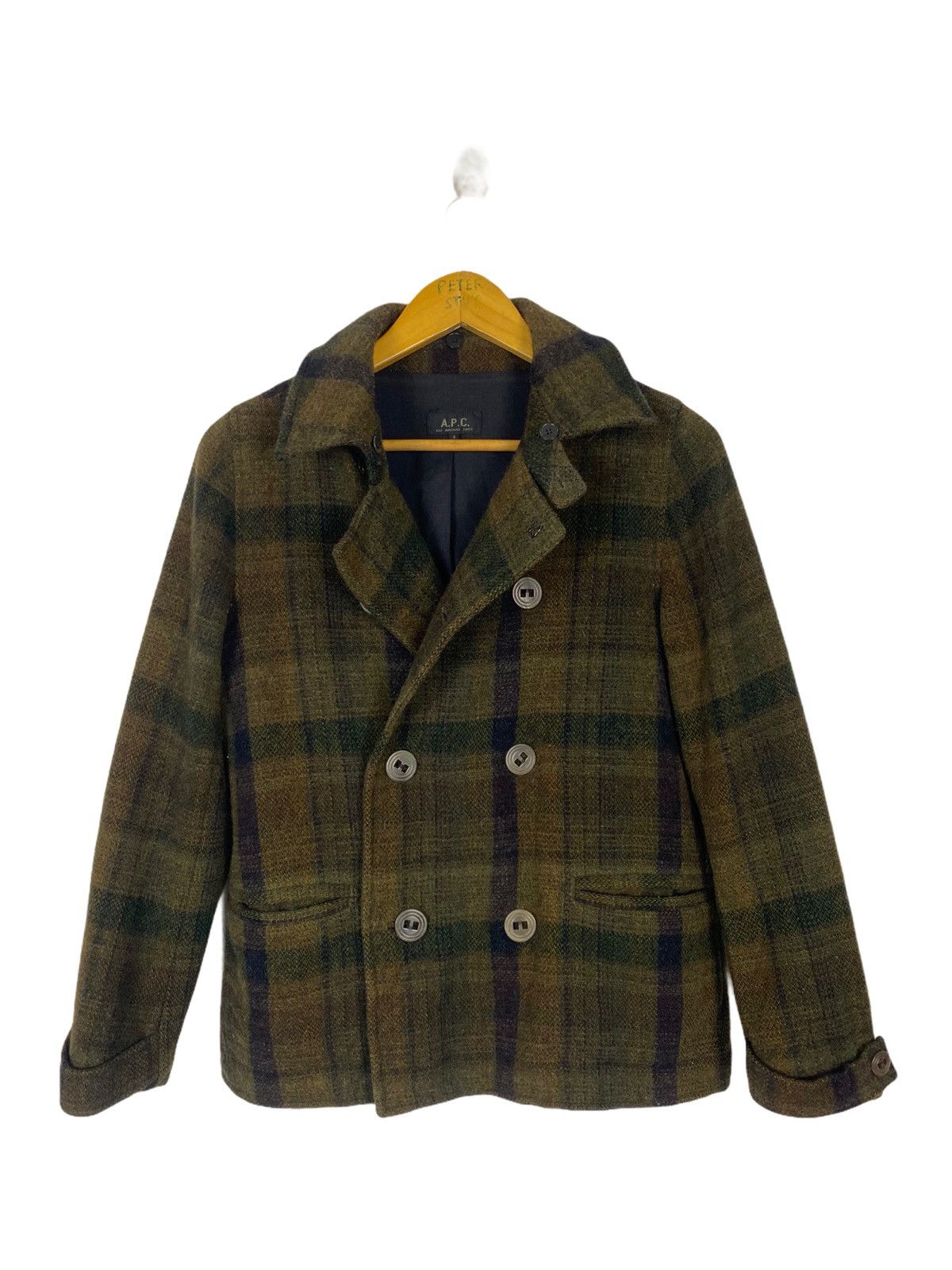 A.P.C. A.P.C TARTAN DUFFLE COAT Size US S / EU 44-46 / 1 - 2 Thumbnail