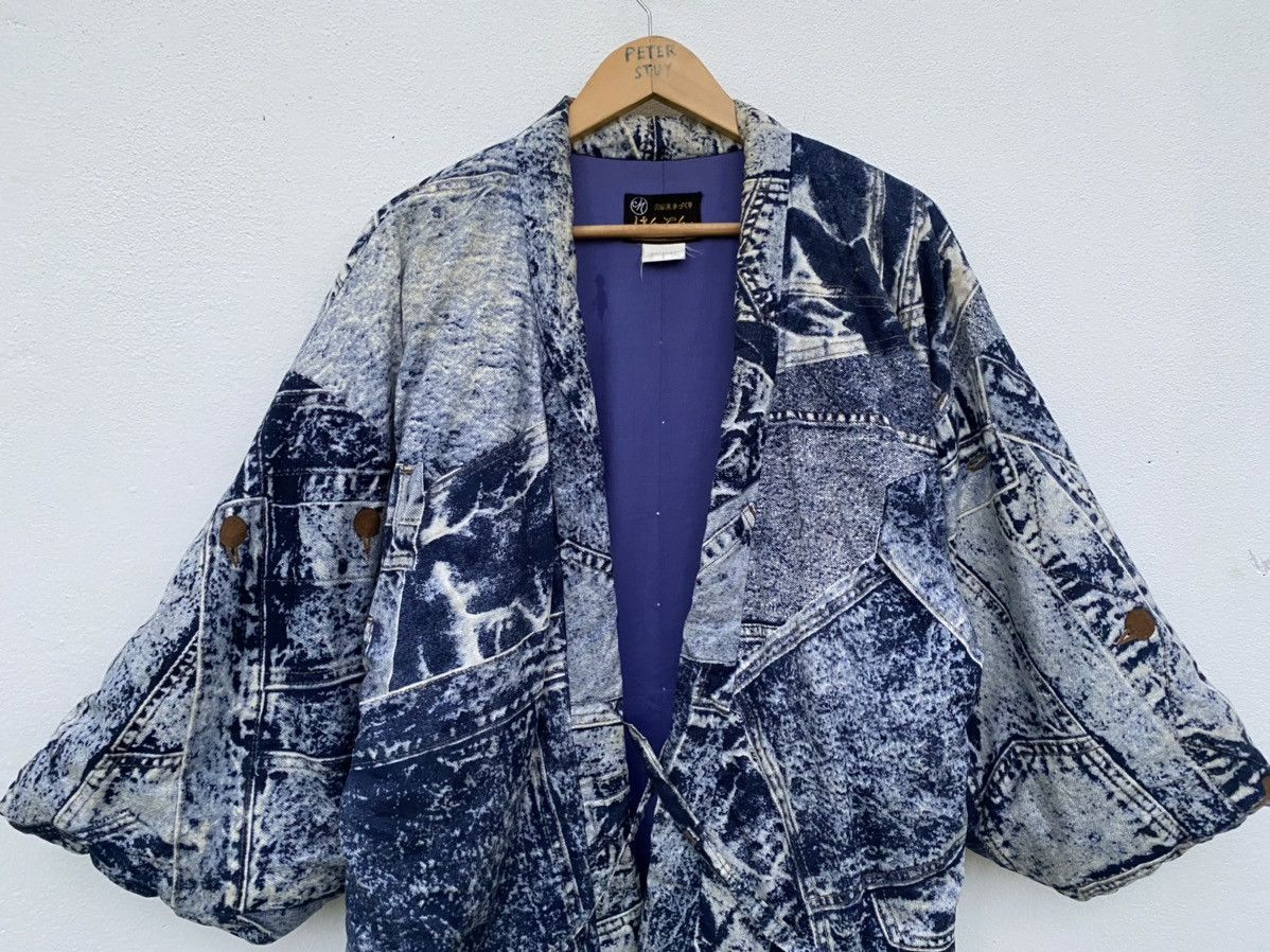 Japanese Brand Kimono Warm Padded Full Printed Jeans Design Jacket Size US L / EU 52-54 / 3 - 3 Thumbnail