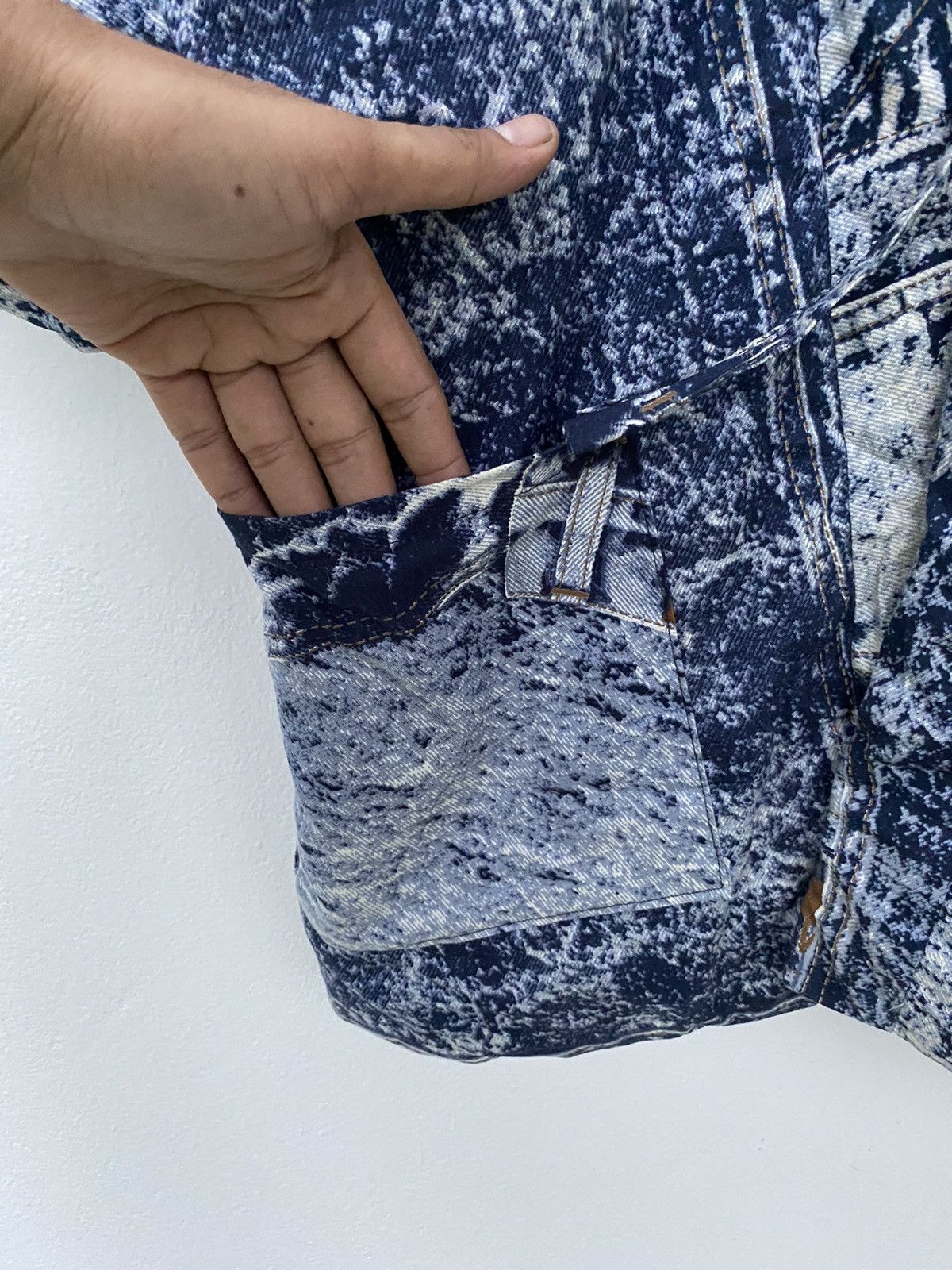Japanese Brand Kimono Warm Padded Full Printed Jeans Design Jacket Size US L / EU 52-54 / 3 - 8 Thumbnail