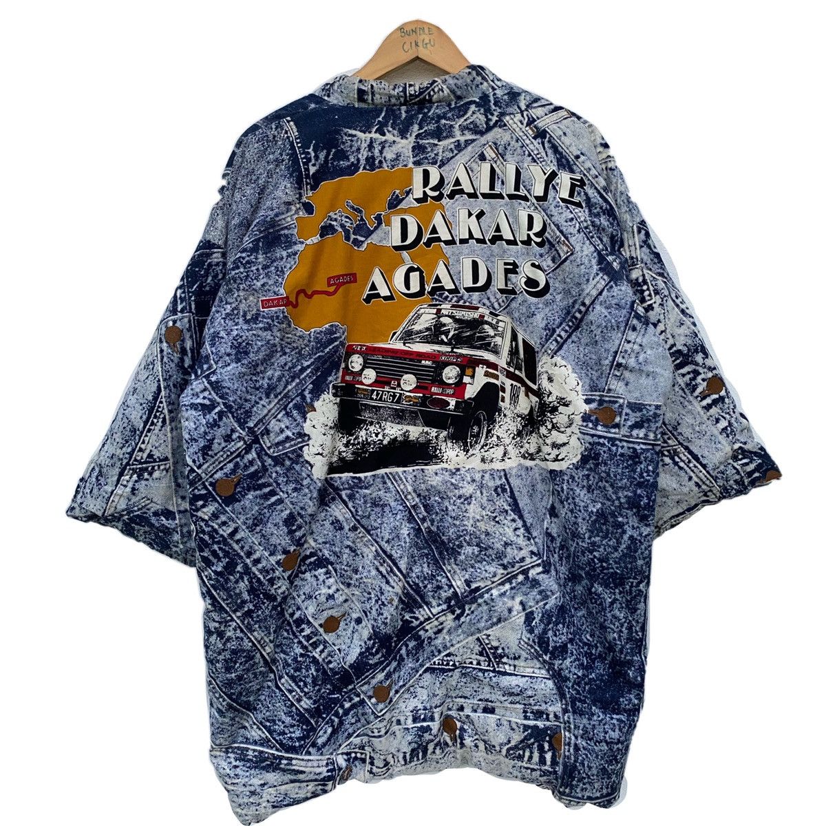 Japanese Brand Kimono Warm Padded Full Printed Jeans Design Jacket Size US L / EU 52-54 / 3 - 1 Thumbnail