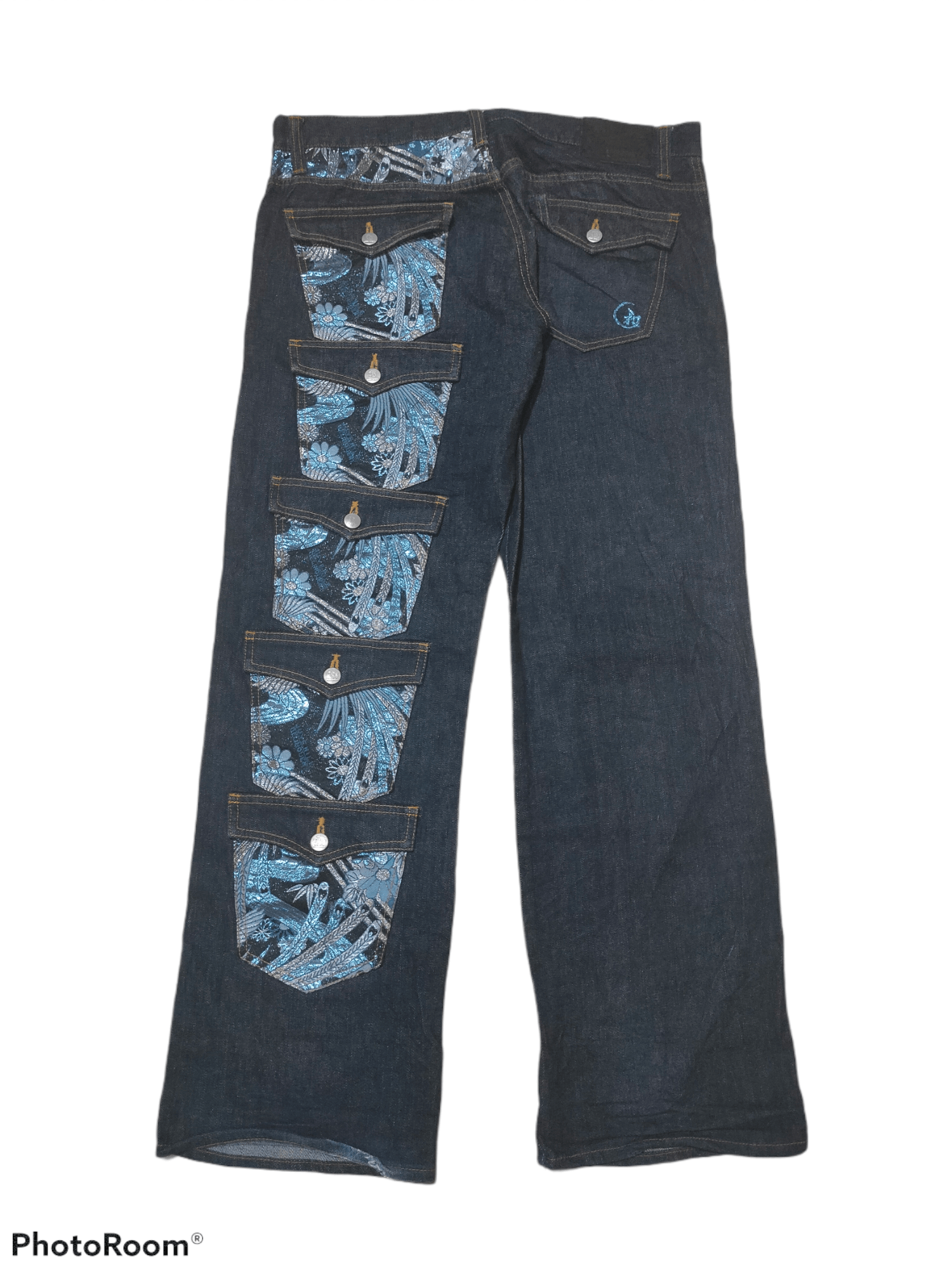 image of Avant Garde Japan Juvenile Delinquent Multi Pocket Evisu Style in Denim, Men's (Size 36)