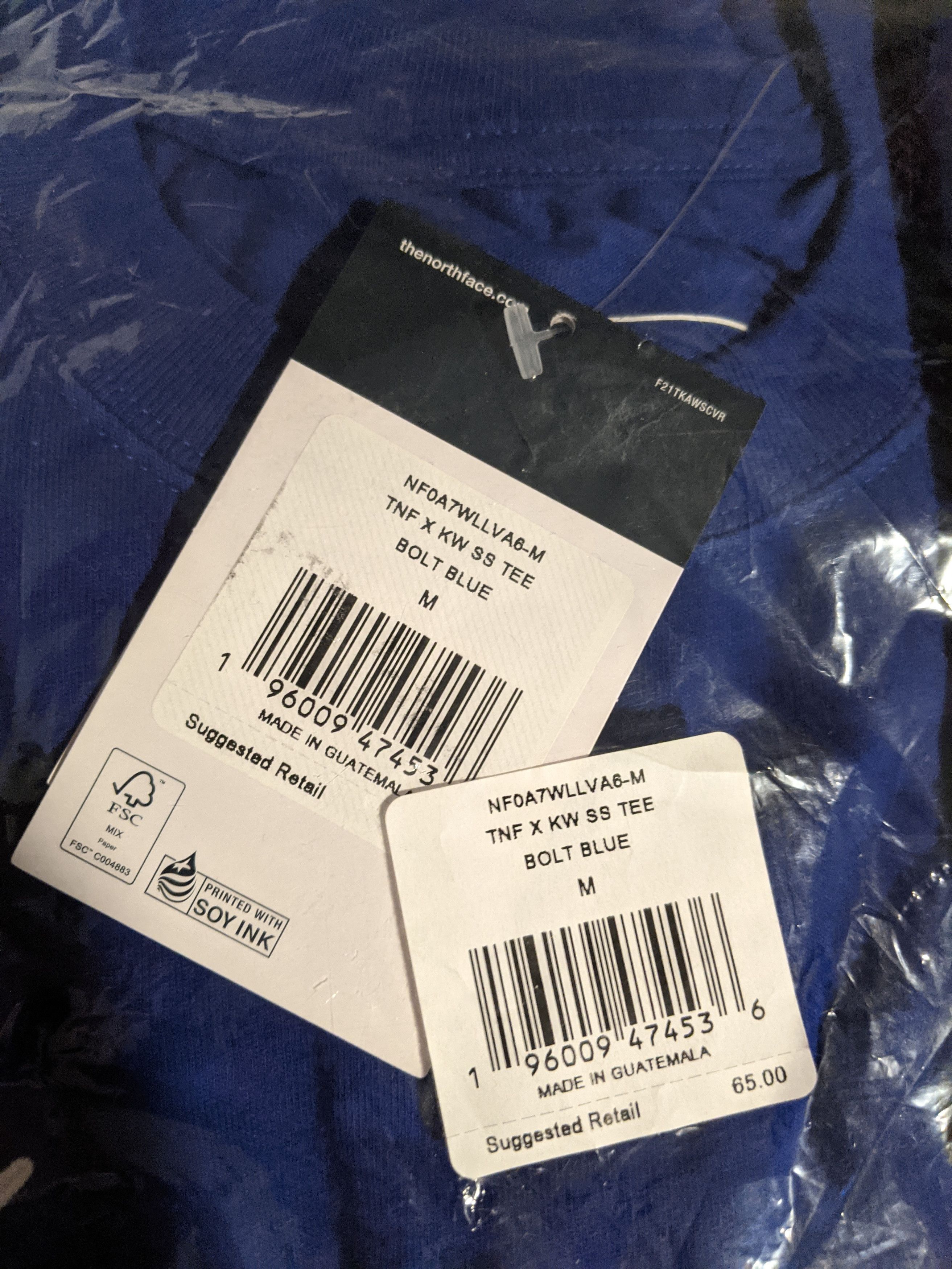 Kaws × The North Face TNF X KAWS Short Sleeve Tee Bolt Blue New with Tags Medium Size US M / EU 48-50 / 2 - 2 Thumbnail