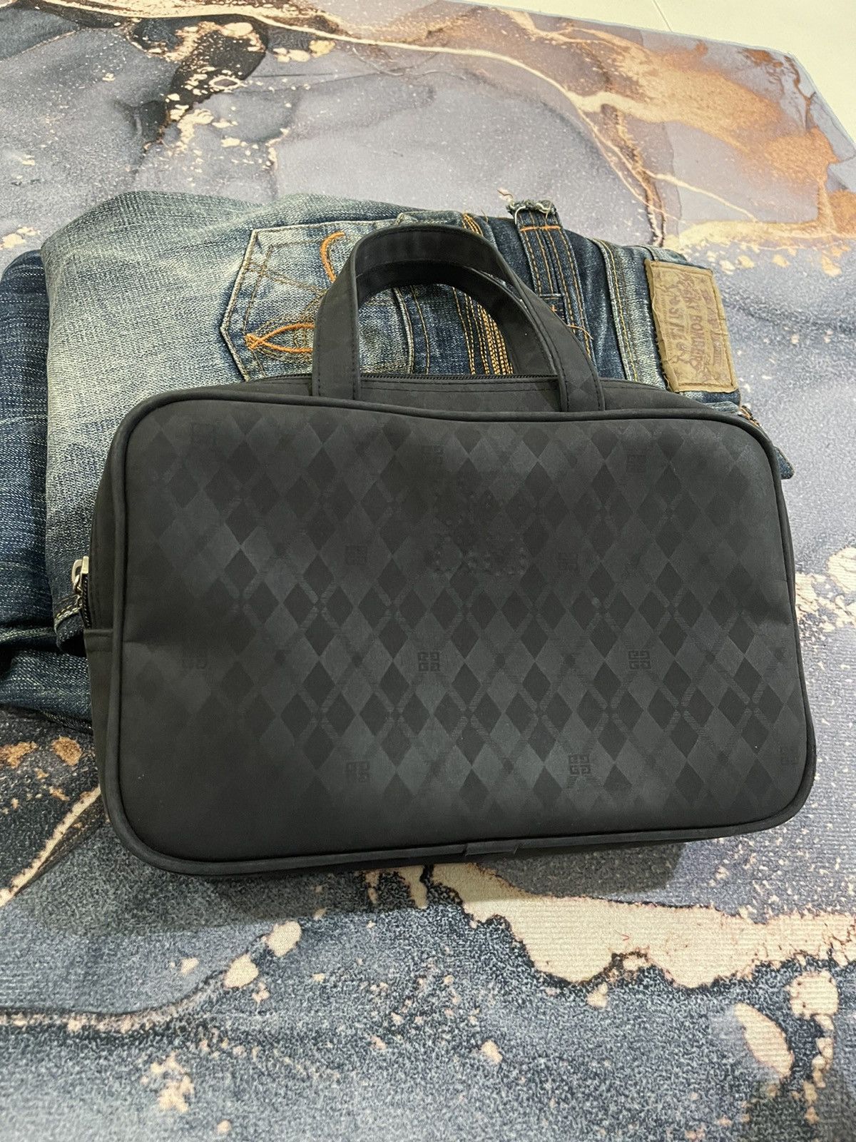Mens Givenchy Monogram Mini Bag in Black