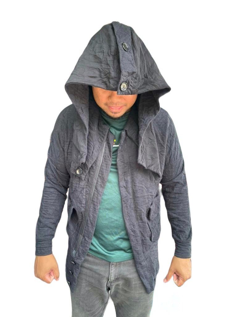 Limi Feu LIMI FEU YOHJI YAMAMOTO RARE DESIGN HOODED JACKET #6043-219 Size US S / EU 44-46 / 1 - 13 Thumbnail
