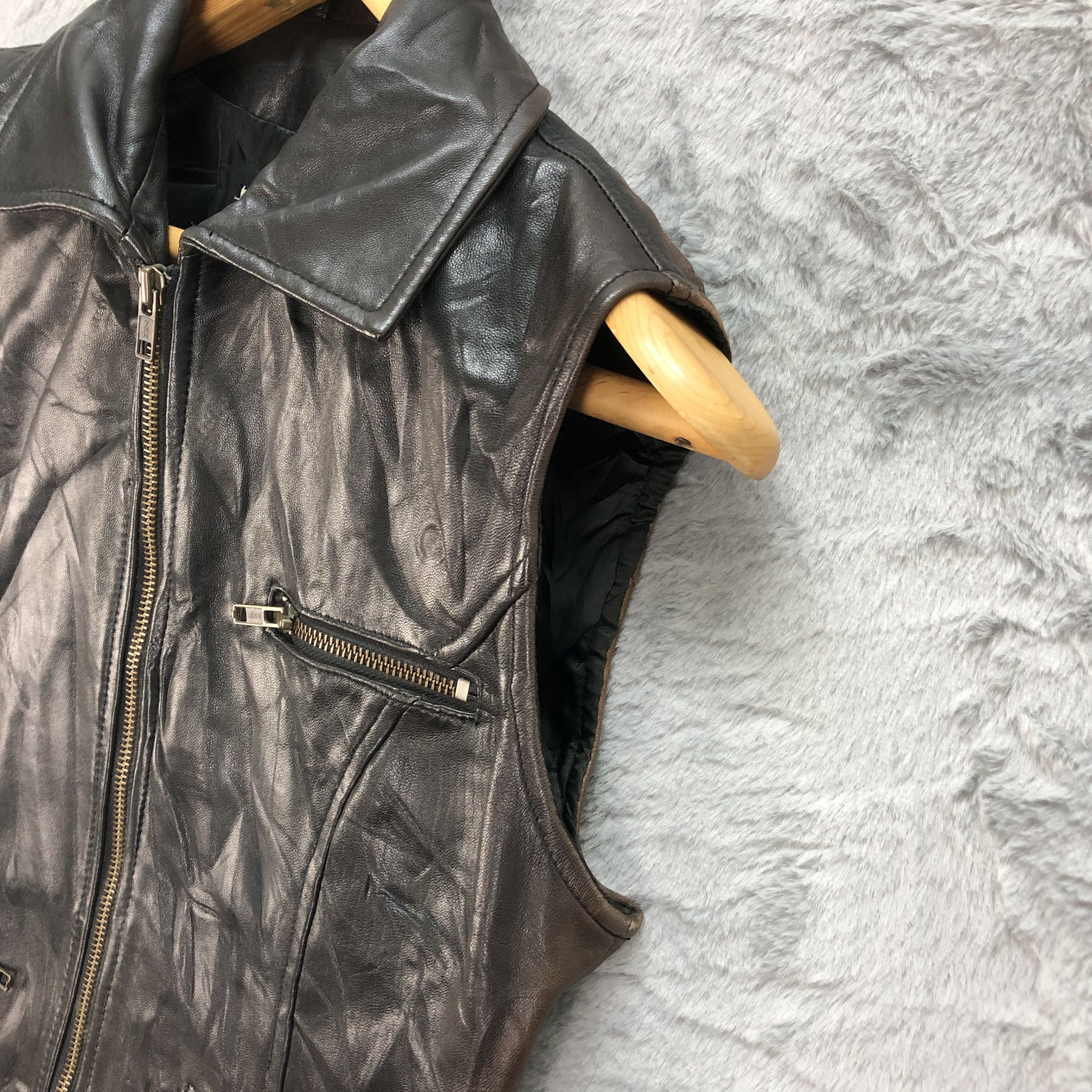 DKNY DKNY Collared Leather Vest #4622-168 Size XS / US 0-2 / IT 36-38 - 5 Thumbnail