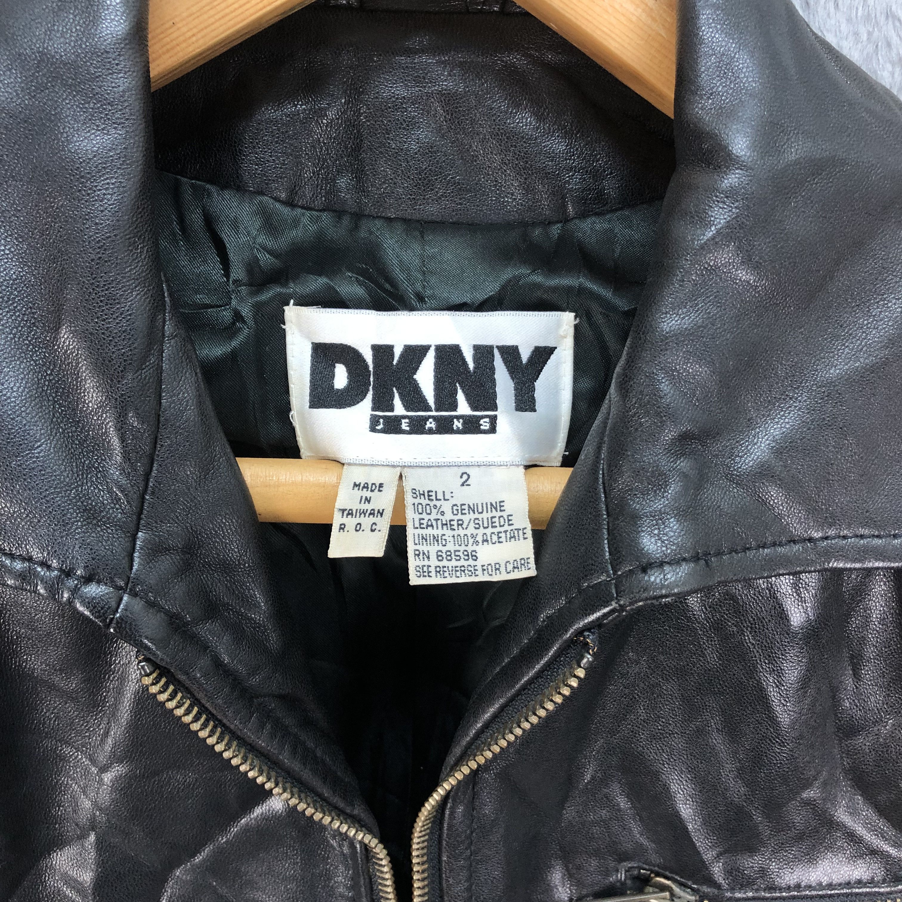 DKNY DKNY Collared Leather Vest #4622-168 Size XS / US 0-2 / IT 36-38 - 6 Thumbnail