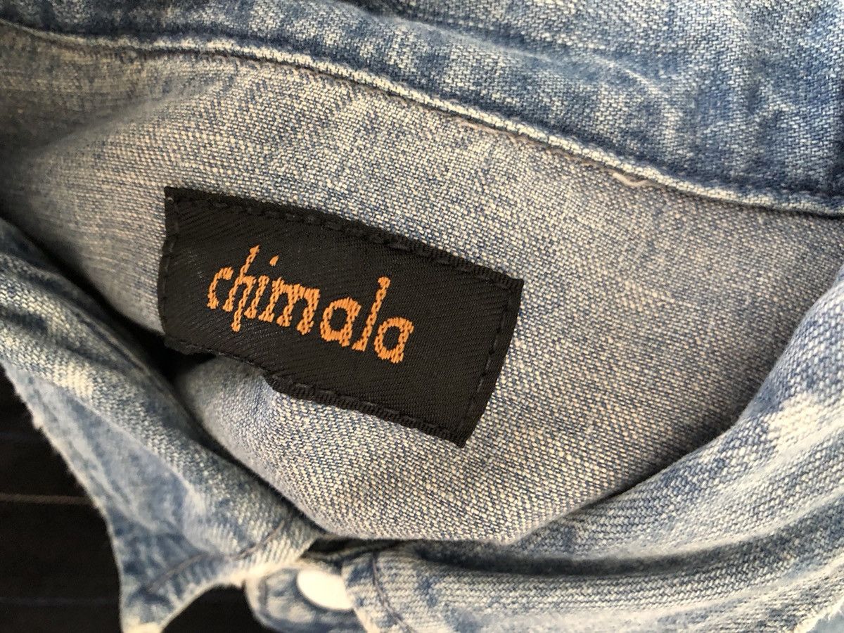 Chimala Chimala Japan Rips Distressed Chambray Western Shirt Size US S / EU 44-46 / 1 - 17 Thumbnail