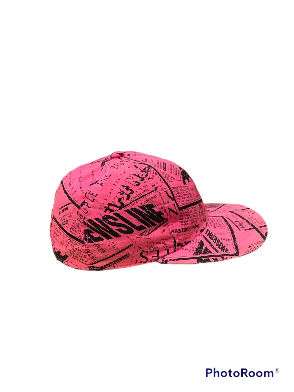 Japanese Brand × Vintage 80s JAPAN OVERPRINT NEWSPAPER PRINT CAP Size ONE SIZE - 4 Thumbnail