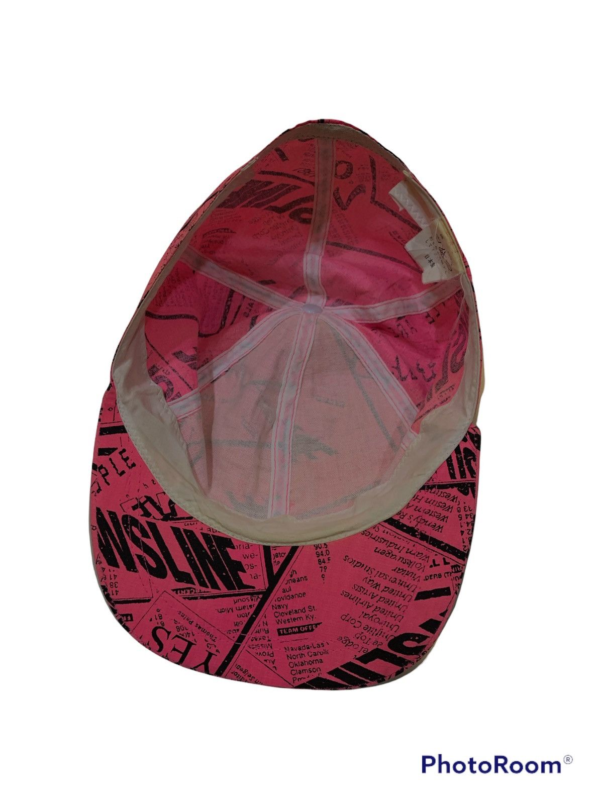 Japanese Brand × Vintage 80s JAPAN OVERPRINT NEWSPAPER PRINT CAP Size ONE SIZE - 6 Thumbnail