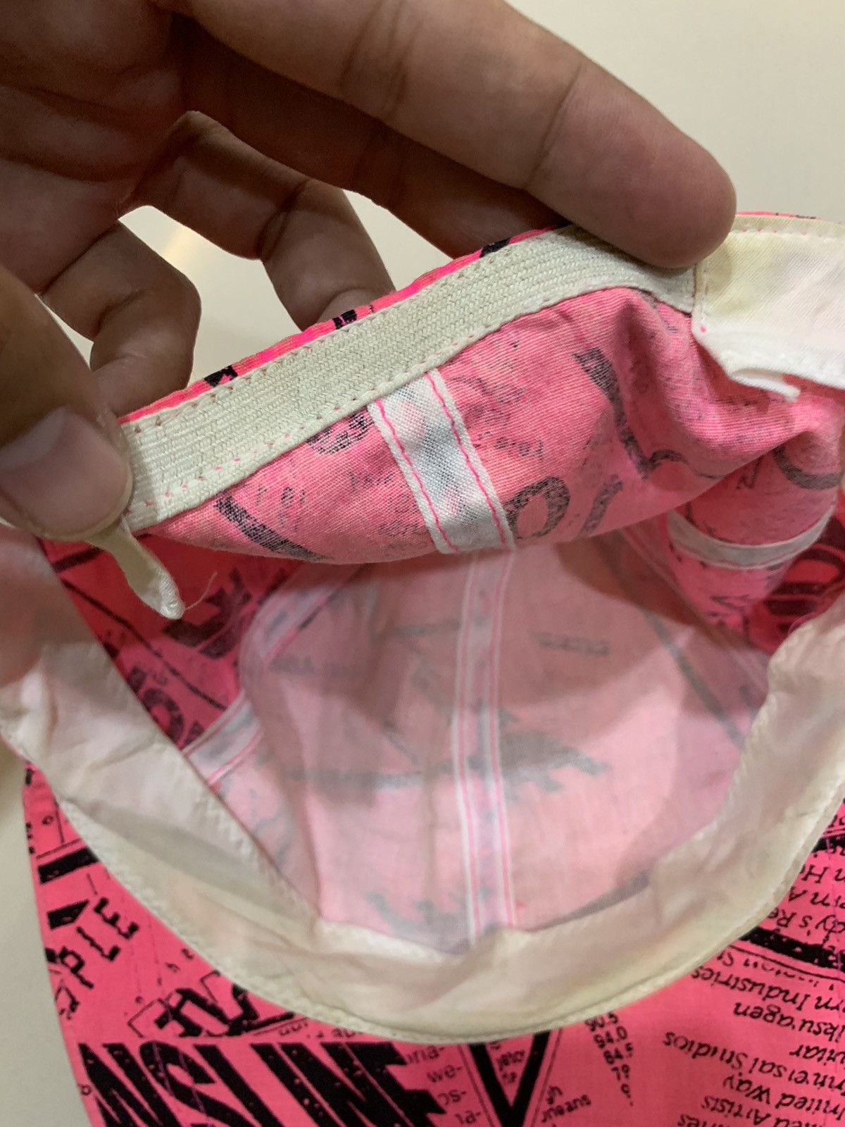 Japanese Brand × Vintage 80s JAPAN OVERPRINT NEWSPAPER PRINT CAP Size ONE SIZE - 8 Thumbnail
