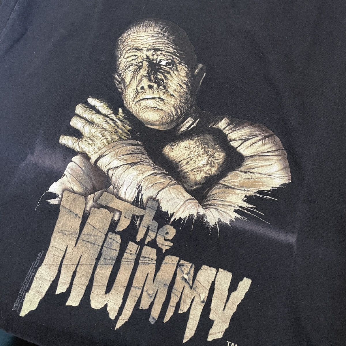 image of Expert Horror x Movie Vintage The Mummy Universal Studio Horror Movie Promo Tshirt in Black (Size X