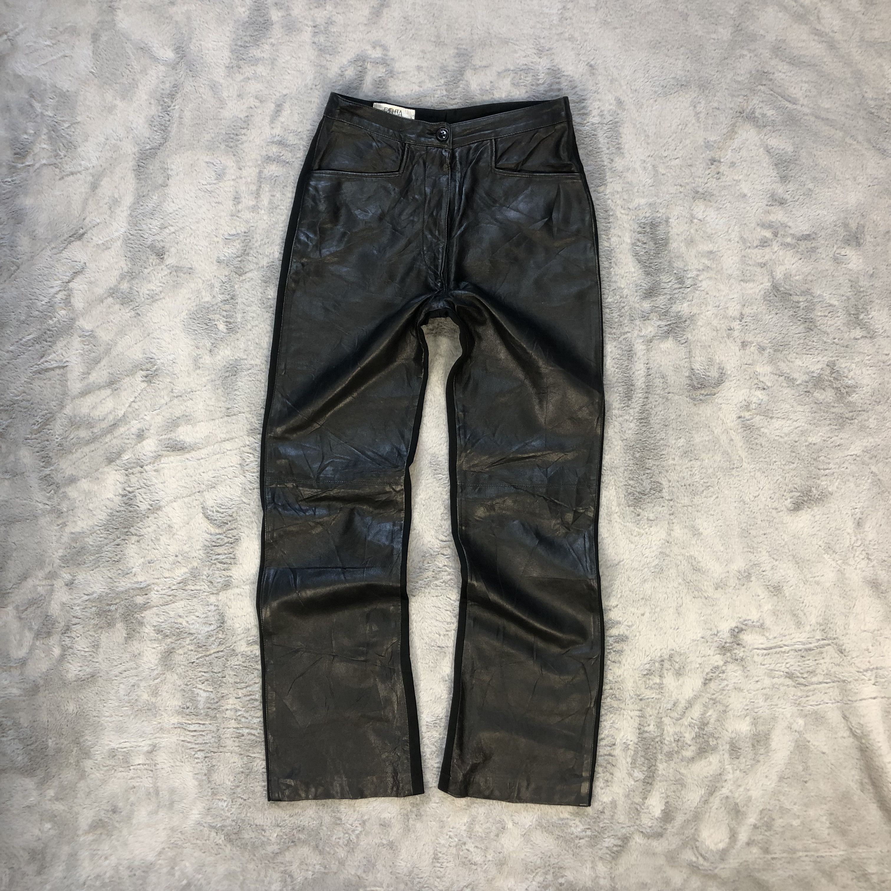 Japanese Brand RARE🔥 SHEEP LEATHER HYBRID PANTS #6389-221 Size US 26 / EU 42 - 1 Thumbnail