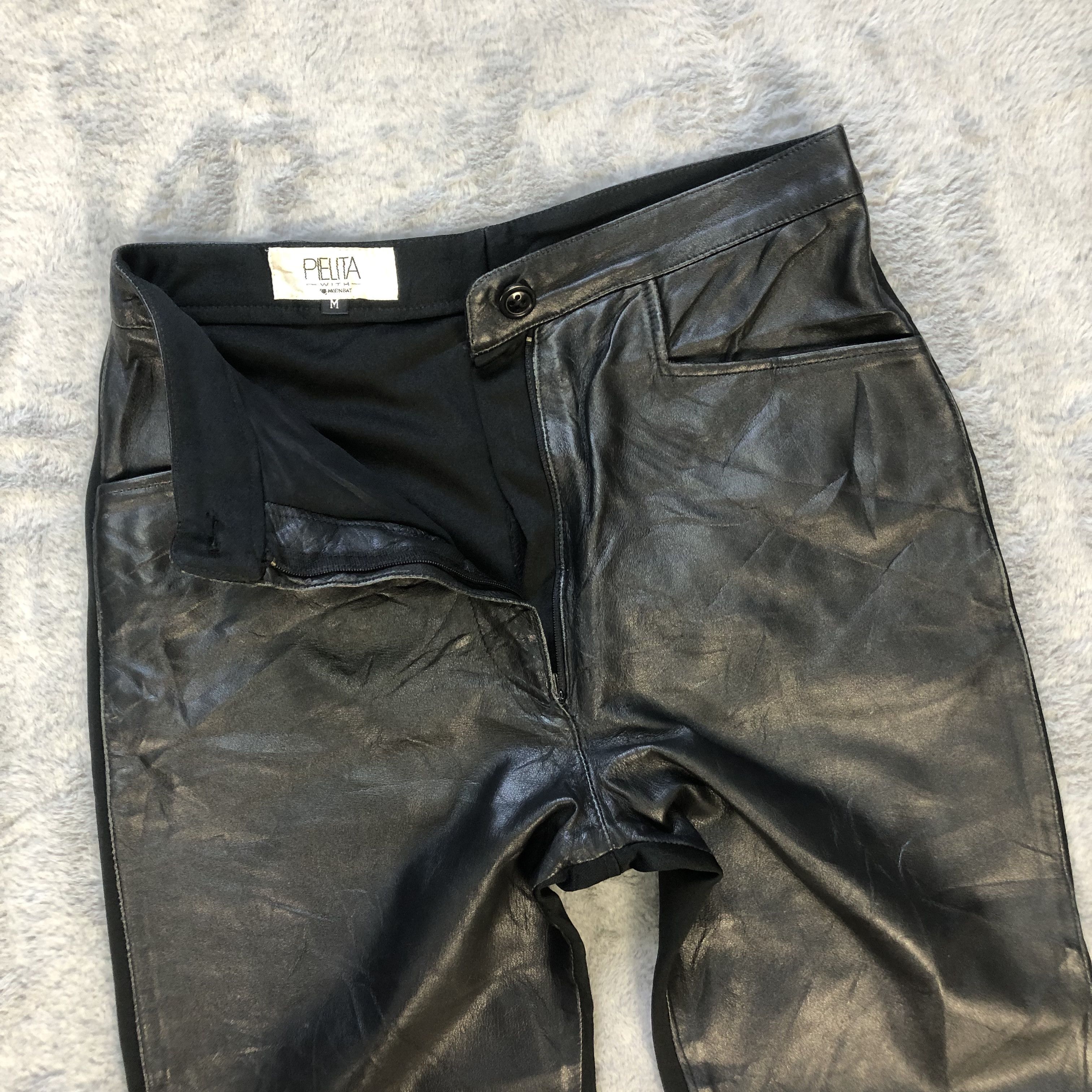 Japanese Brand RARE🔥 SHEEP LEATHER HYBRID PANTS #6389-221 Size US 26 / EU 42 - 4 Thumbnail