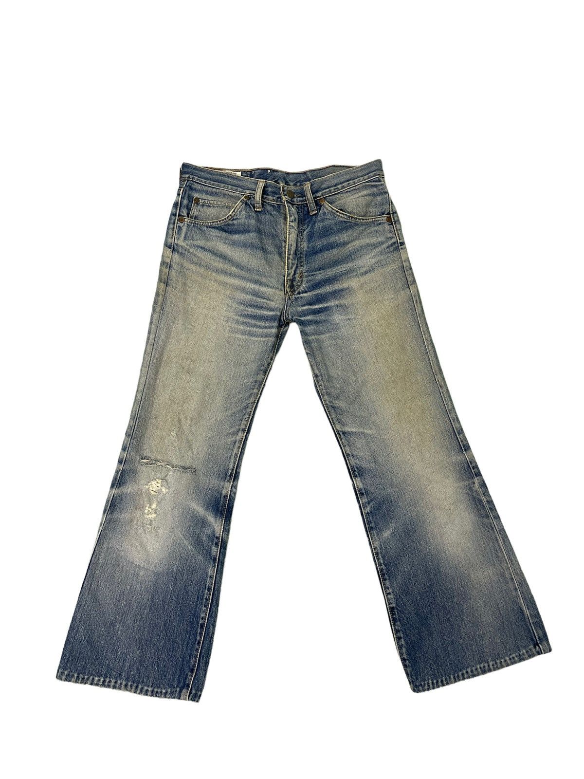 Japanese Brand Flare Jeans Vtg 90s Big John Japan Boot Cut Denim 4🟦7 Size US 31 - 2 Thumbnail