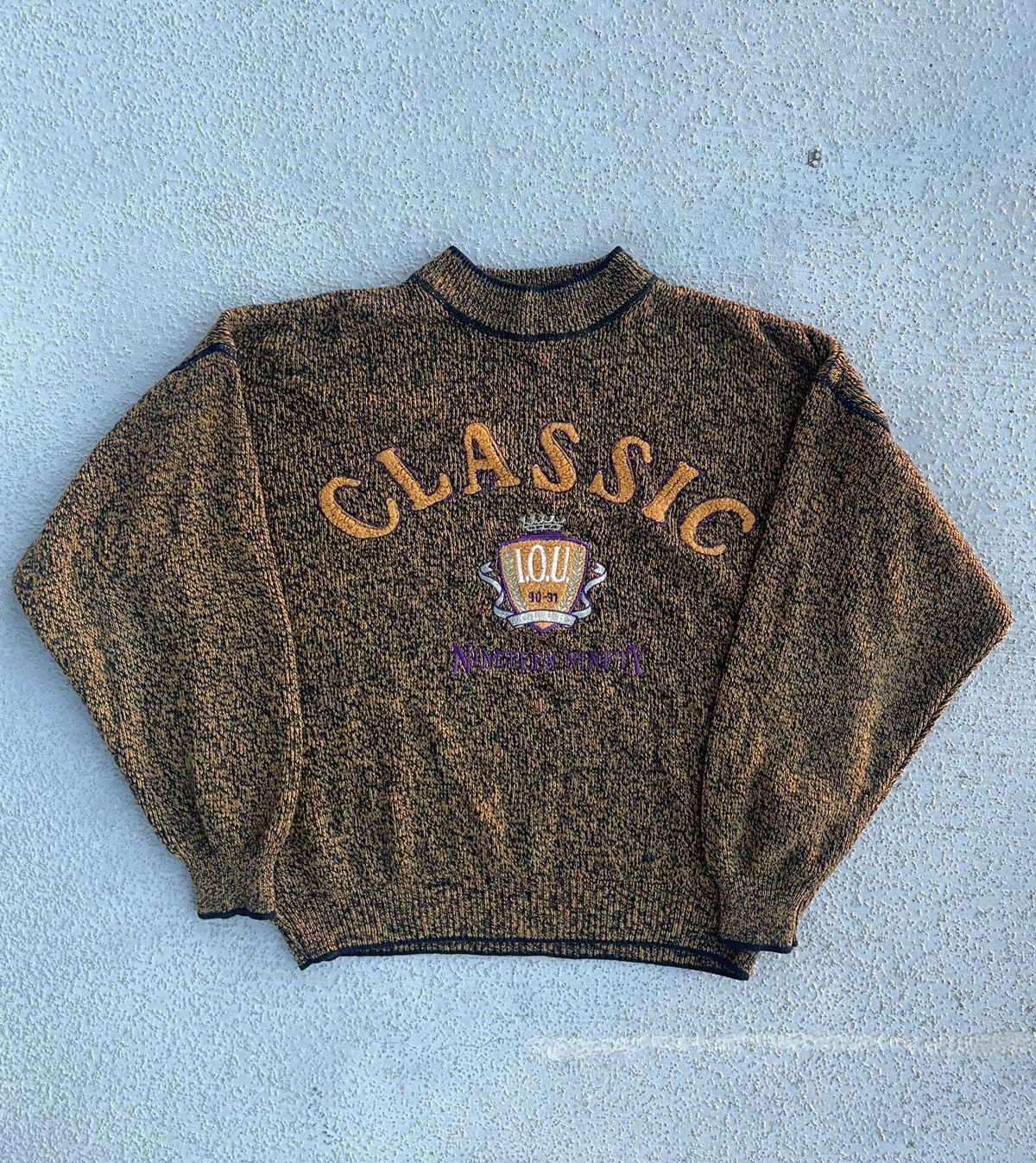 Vintage Vintage 1990 Embroidered Boxy Crewneck Sweater Size US M / EU 48-50 / 2 - 1 Thumbnail