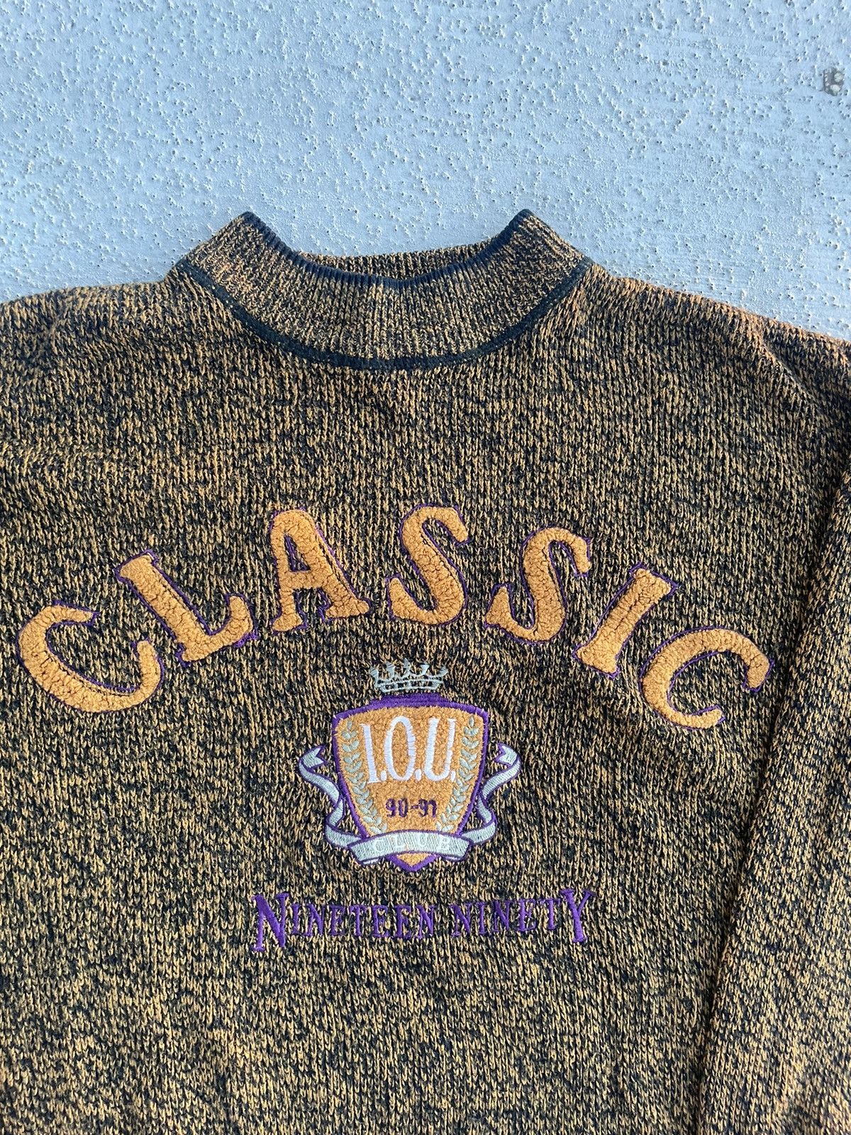Vintage Vintage 1990 Embroidered Boxy Crewneck Sweater Size US M / EU 48-50 / 2 - 2 Thumbnail