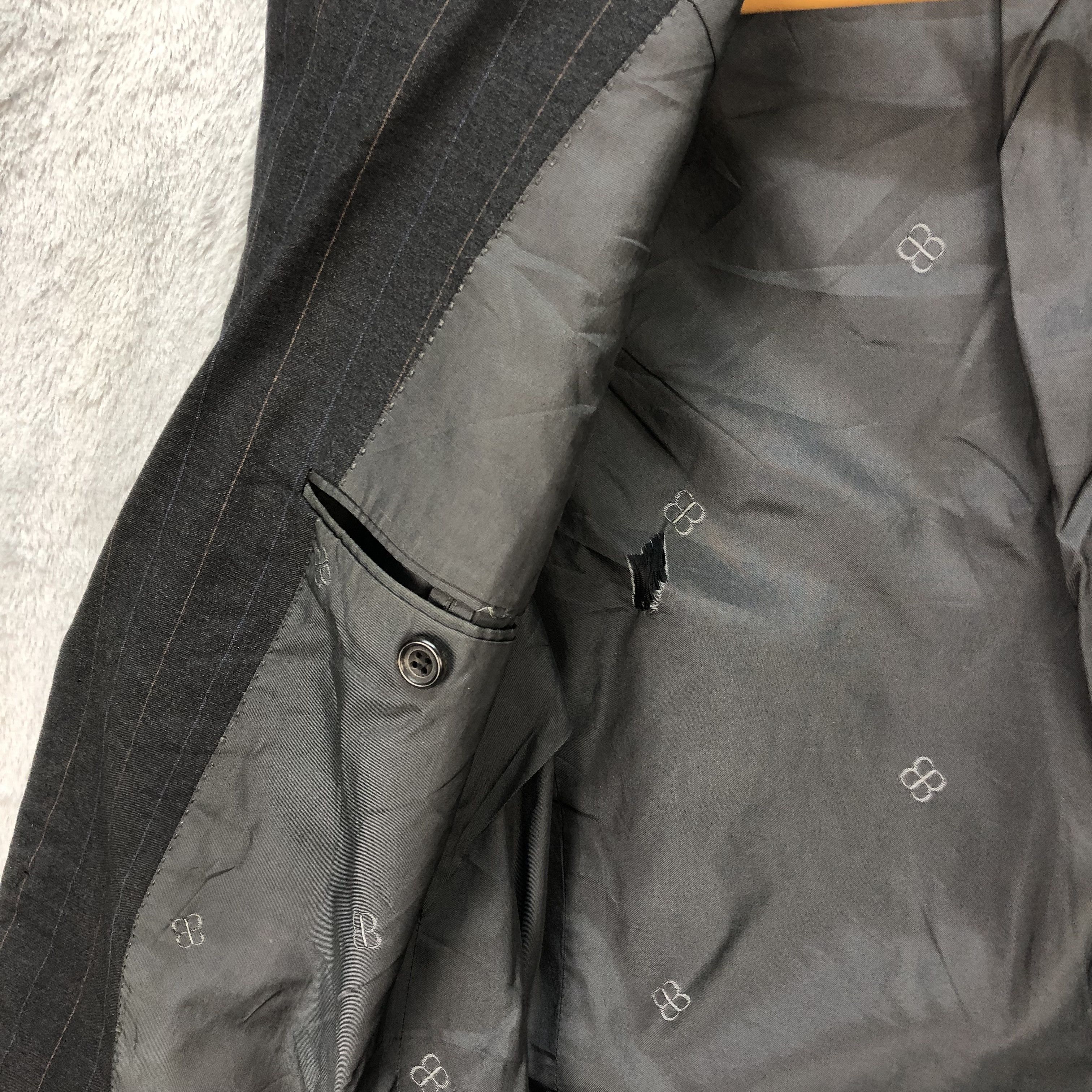 Balenciaga BALENCIAGA PARIS STRIPE WOOL SUIT JACKET #5894-42 Size 42R - 12 Thumbnail