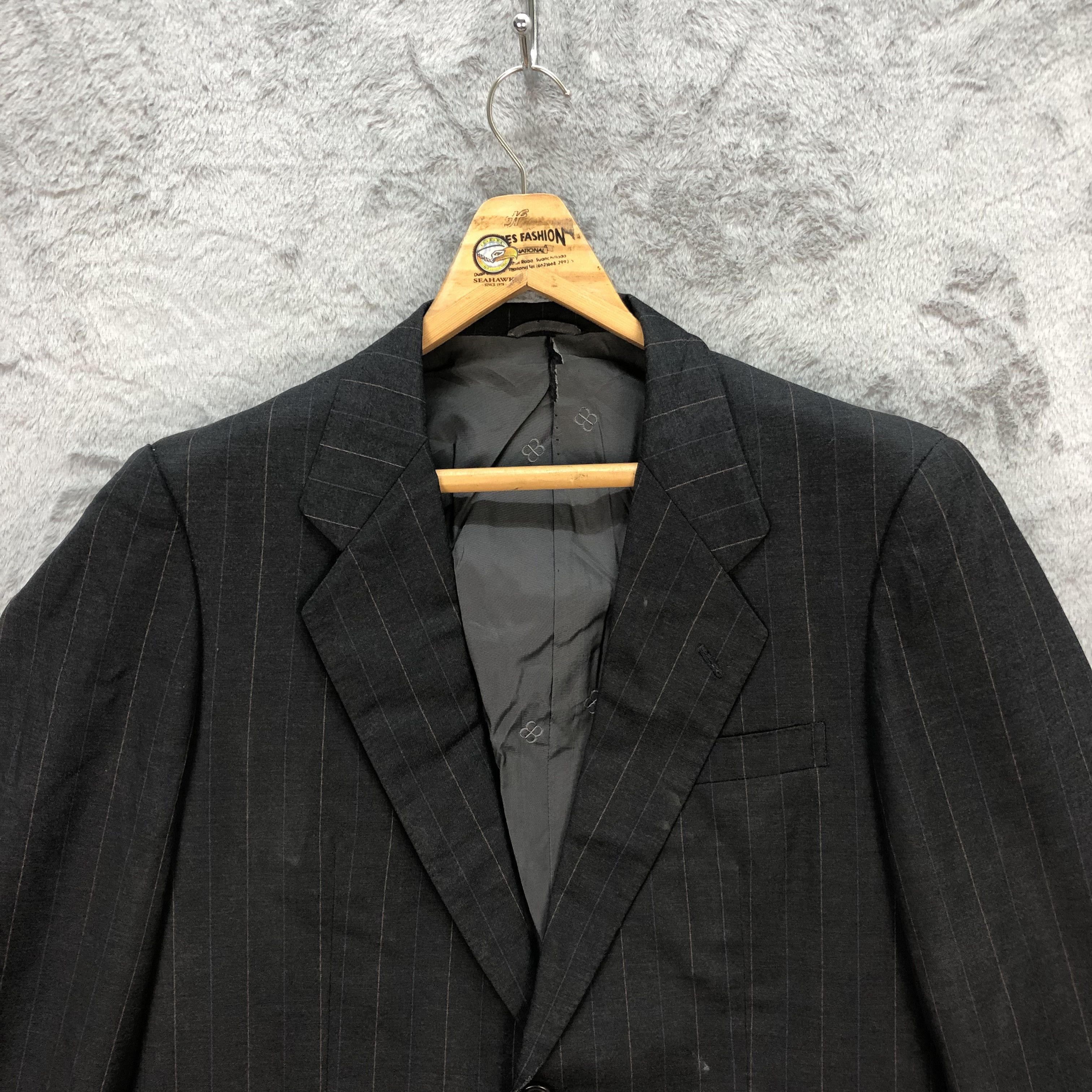 Balenciaga BALENCIAGA PARIS STRIPE WOOL SUIT JACKET #5894-42 Size 42R - 2 Thumbnail