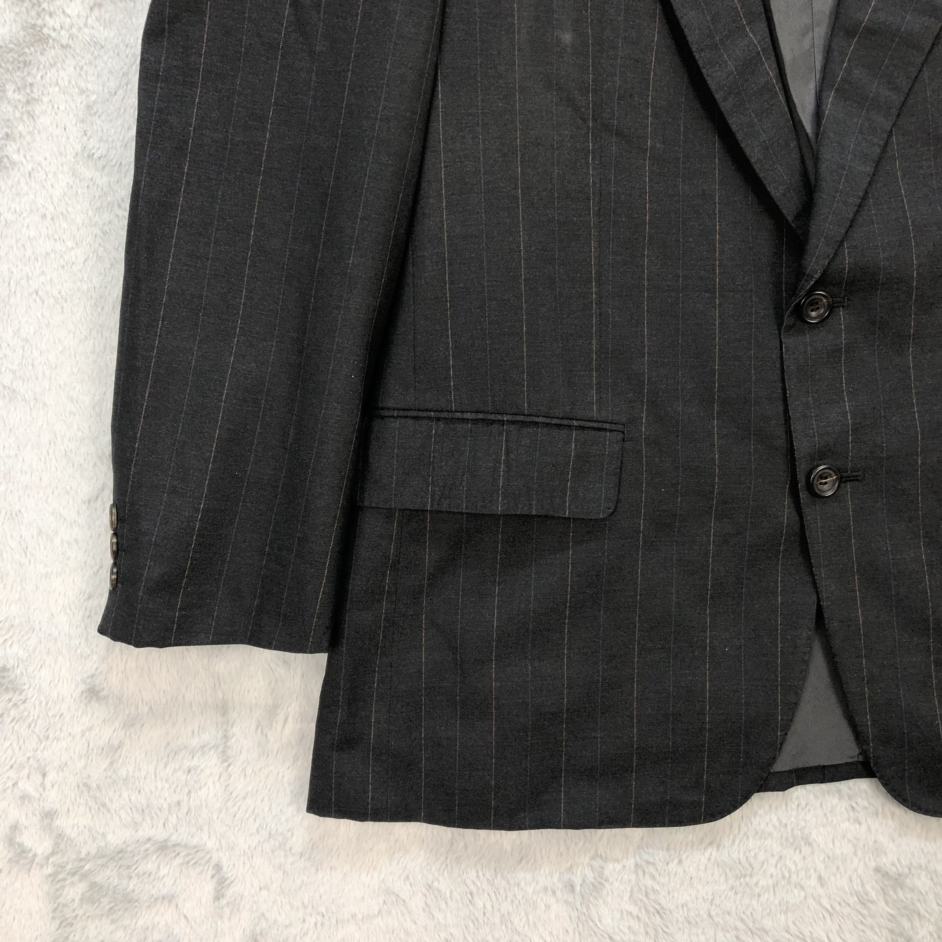 Balenciaga BALENCIAGA PARIS STRIPE WOOL SUIT JACKET #5894-42 Size 42R - 4 Thumbnail