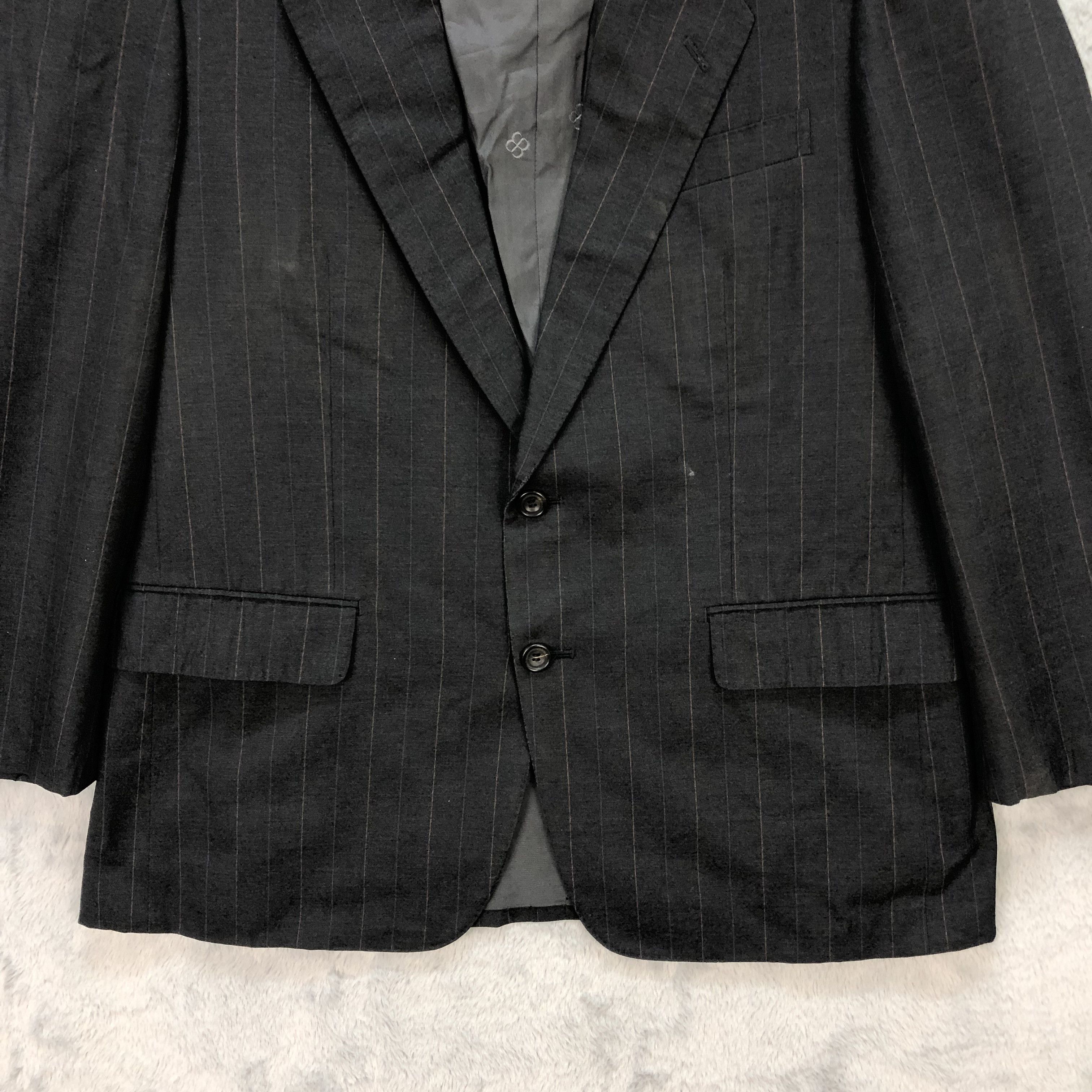 Balenciaga BALENCIAGA PARIS STRIPE WOOL SUIT JACKET #5894-42 Size 42R - 3 Thumbnail