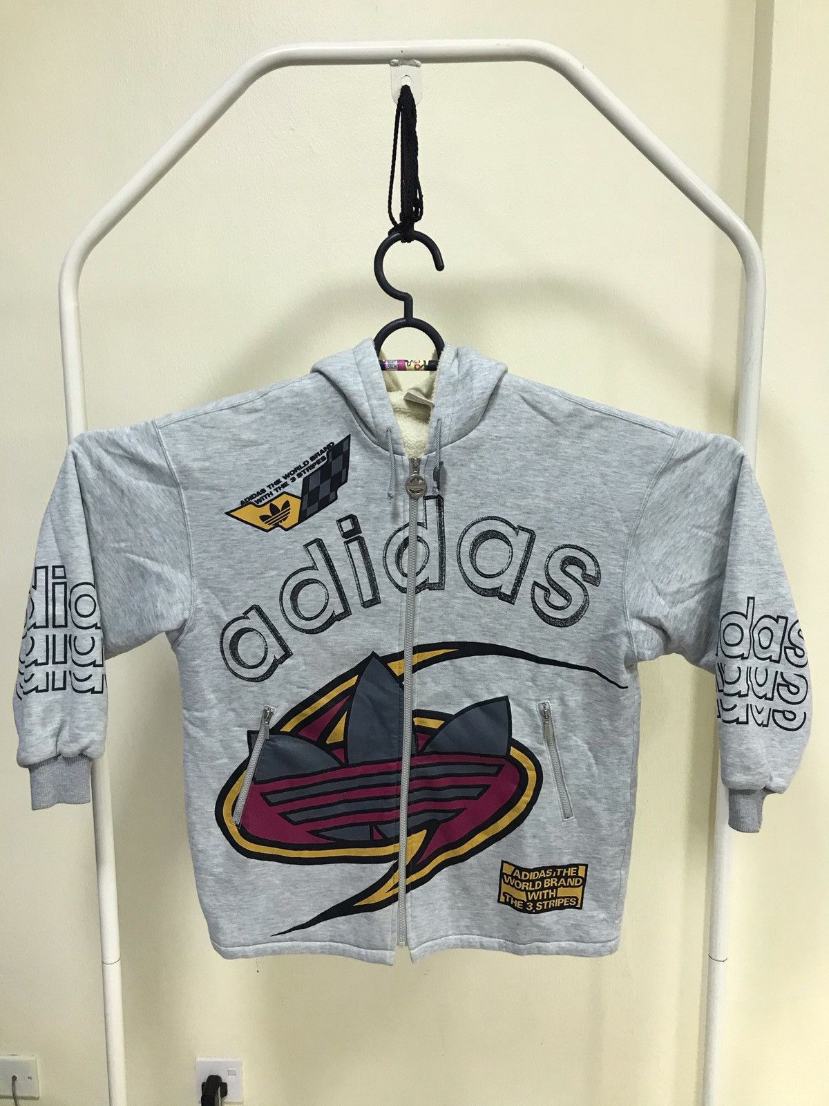 Adidas × Descente Vintage 90s Adidas Big Logo Zip Sweatshirt | Grailed