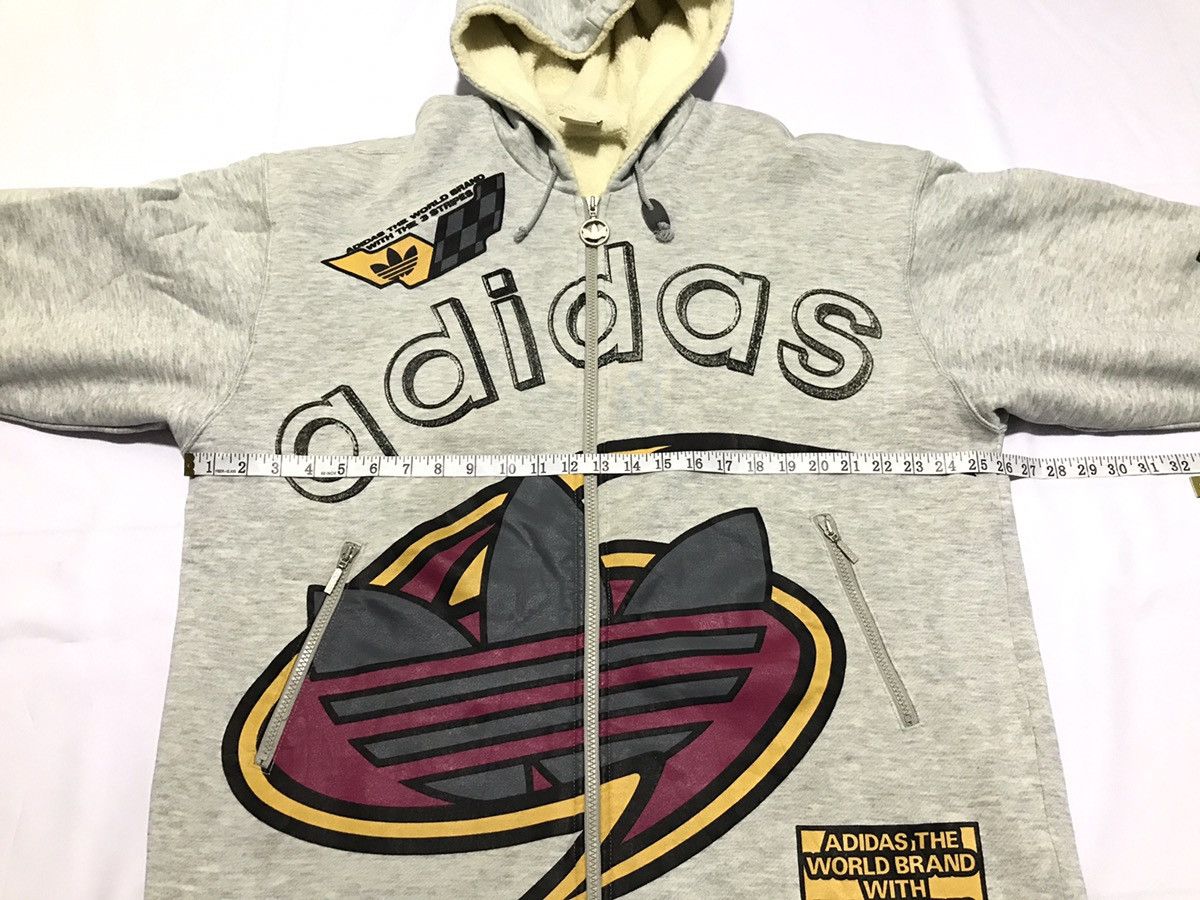 Adidas × Descente Vintage 90s Adidas Big Logo Zip Sweatshirt Size US L / EU 52-54 / 3 - 7 Thumbnail