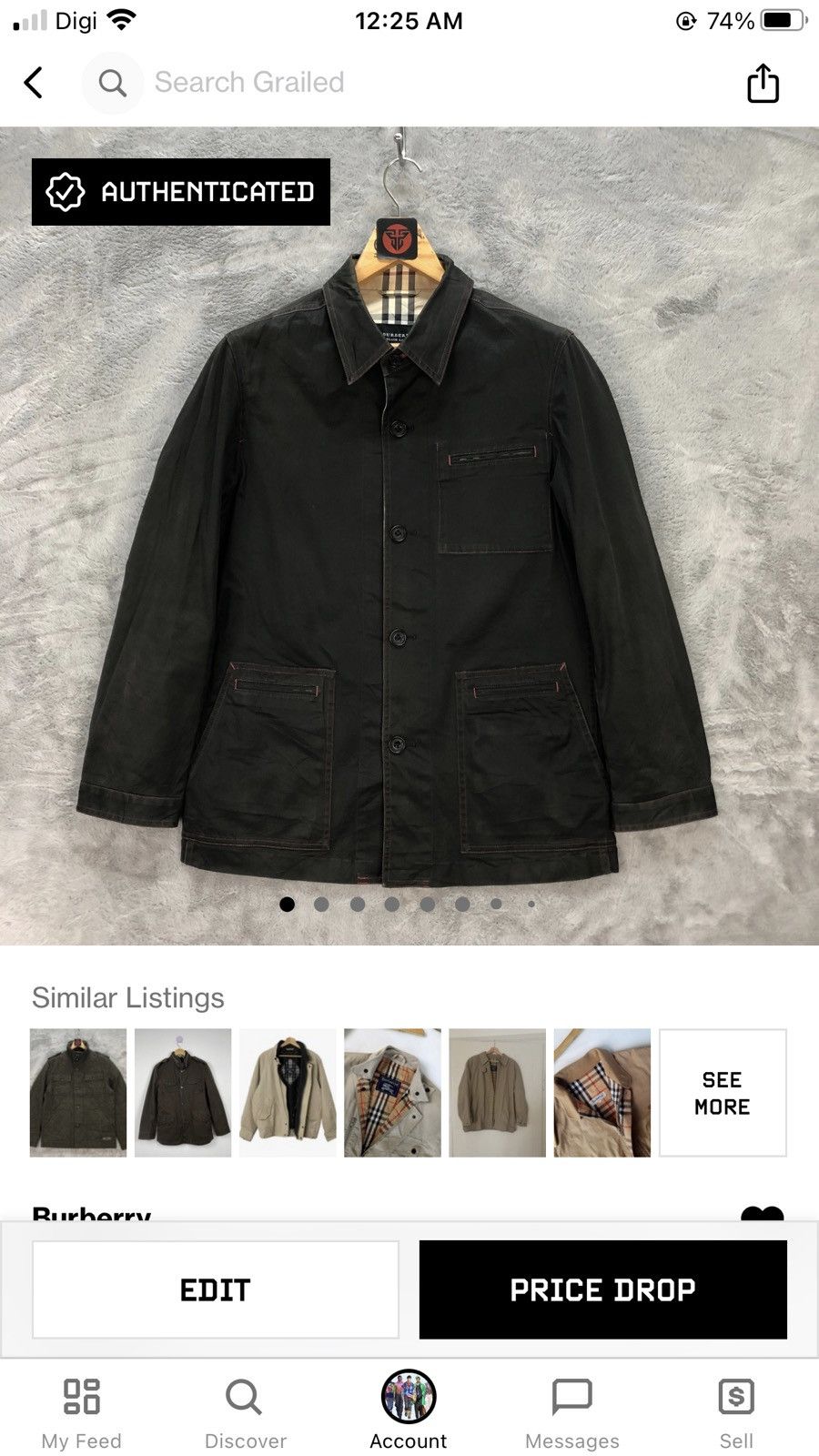 Burberry BURBERRY BLACK LABEL NOVA CHECK CHORE JACKET #6295-58 Size US M / EU 48-50 / 2 - 14 Thumbnail