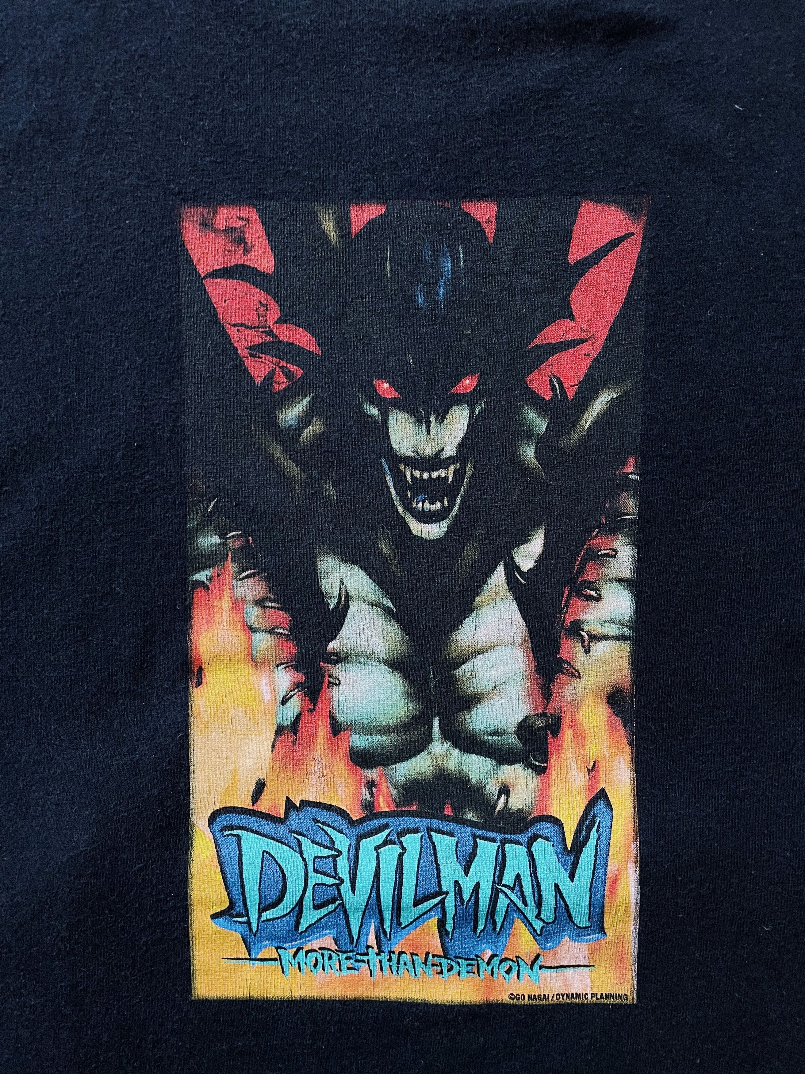 Anime × Japanese Brand × Vintage Vintage 90s Devil Man More Than Demon T-shirt Black Size US L / EU 52-54 / 3 - 3 Thumbnail