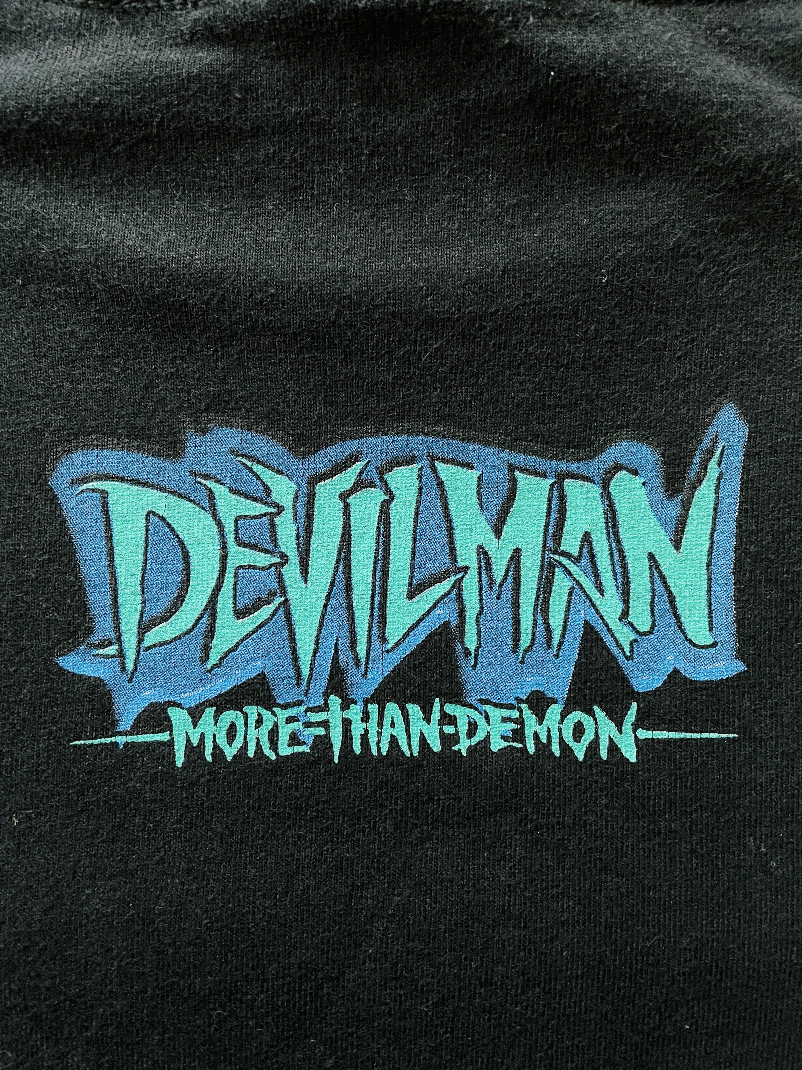 Anime × Japanese Brand × Vintage Vintage 90s Devil Man More Than Demon T-shirt Black Size US L / EU 52-54 / 3 - 4 Thumbnail