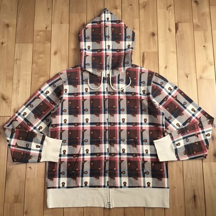 BAPE NFS Limited Check Shark full zip hoodie NIGO A Bathing Ape Size L