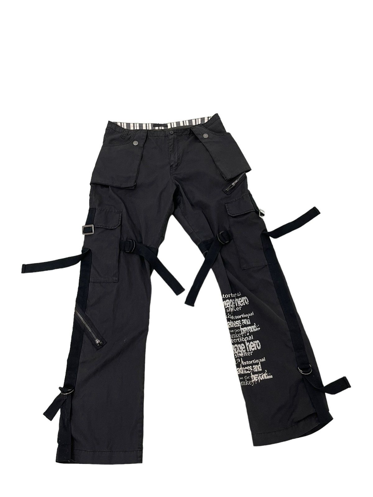 Japanese Brand Cargo Multizipped Bondage NYDJ Relaxed Thin Pant 4🟦7 Size US 32 / EU 48 - 1 Thumbnail