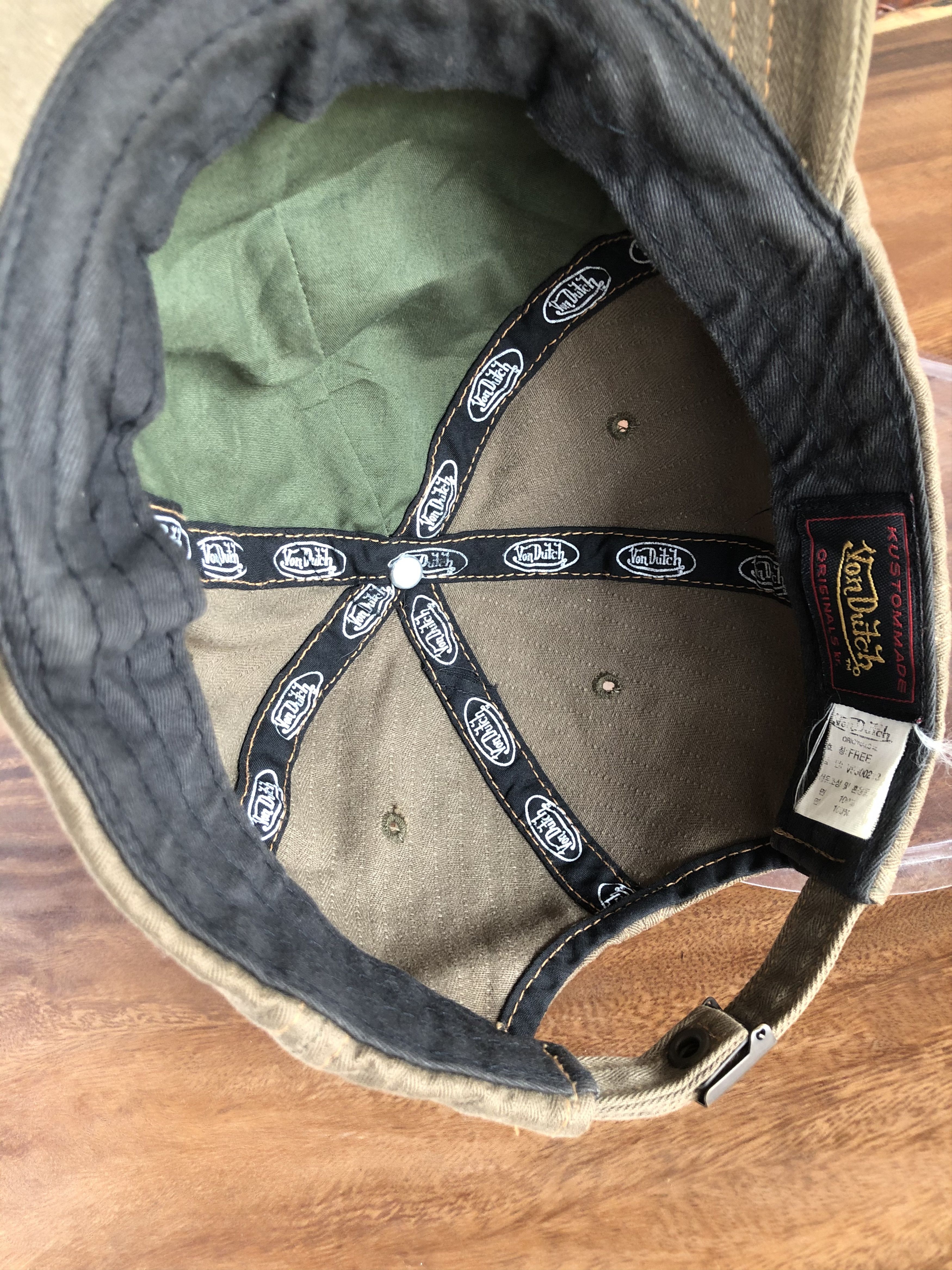 Von Dutch BROWN DISTRESSED STYLE STRAP BACK Size ONE SIZE - 7 Thumbnail