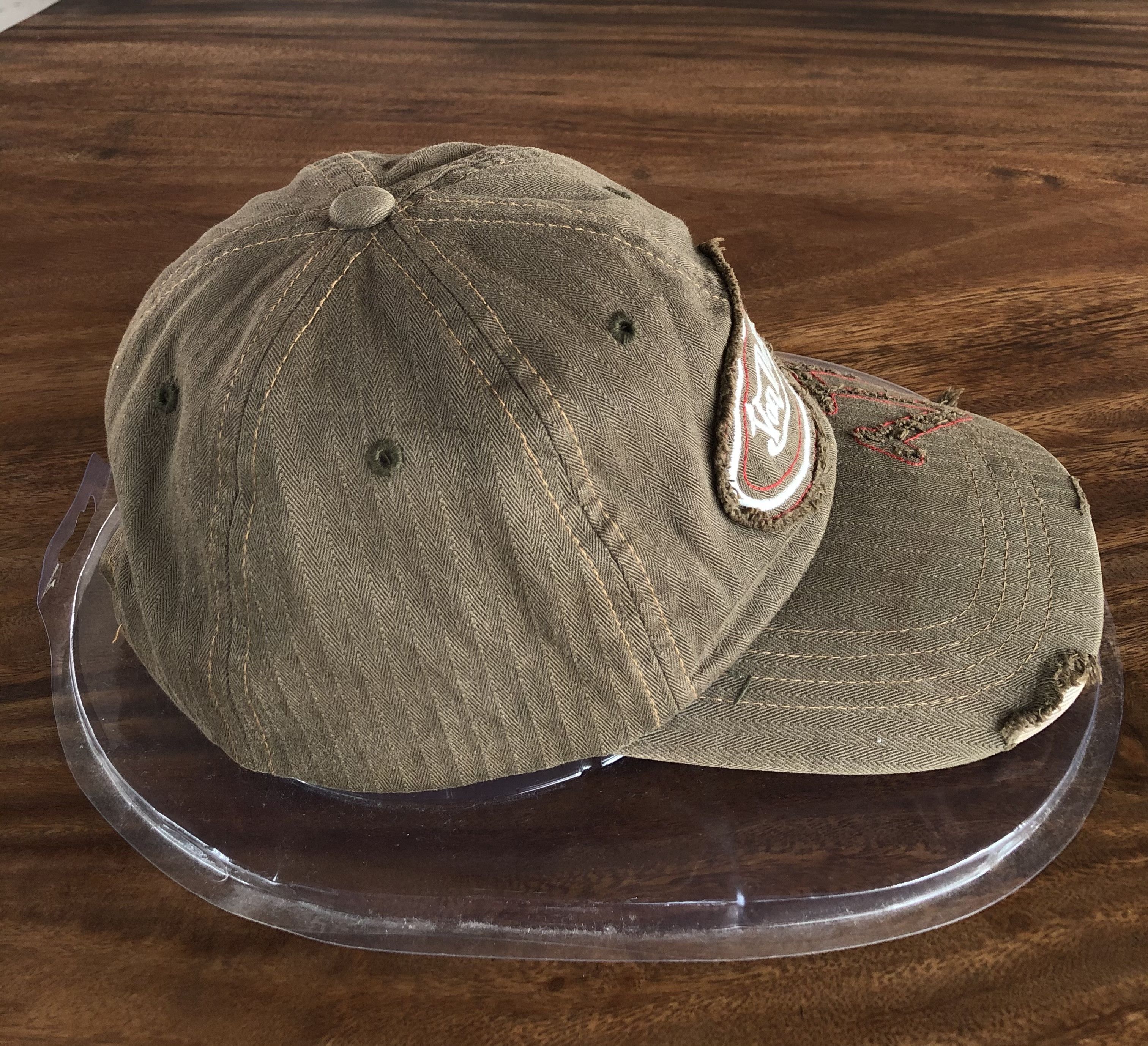 Von Dutch BROWN DISTRESSED STYLE STRAP BACK Size ONE SIZE - 4 Thumbnail