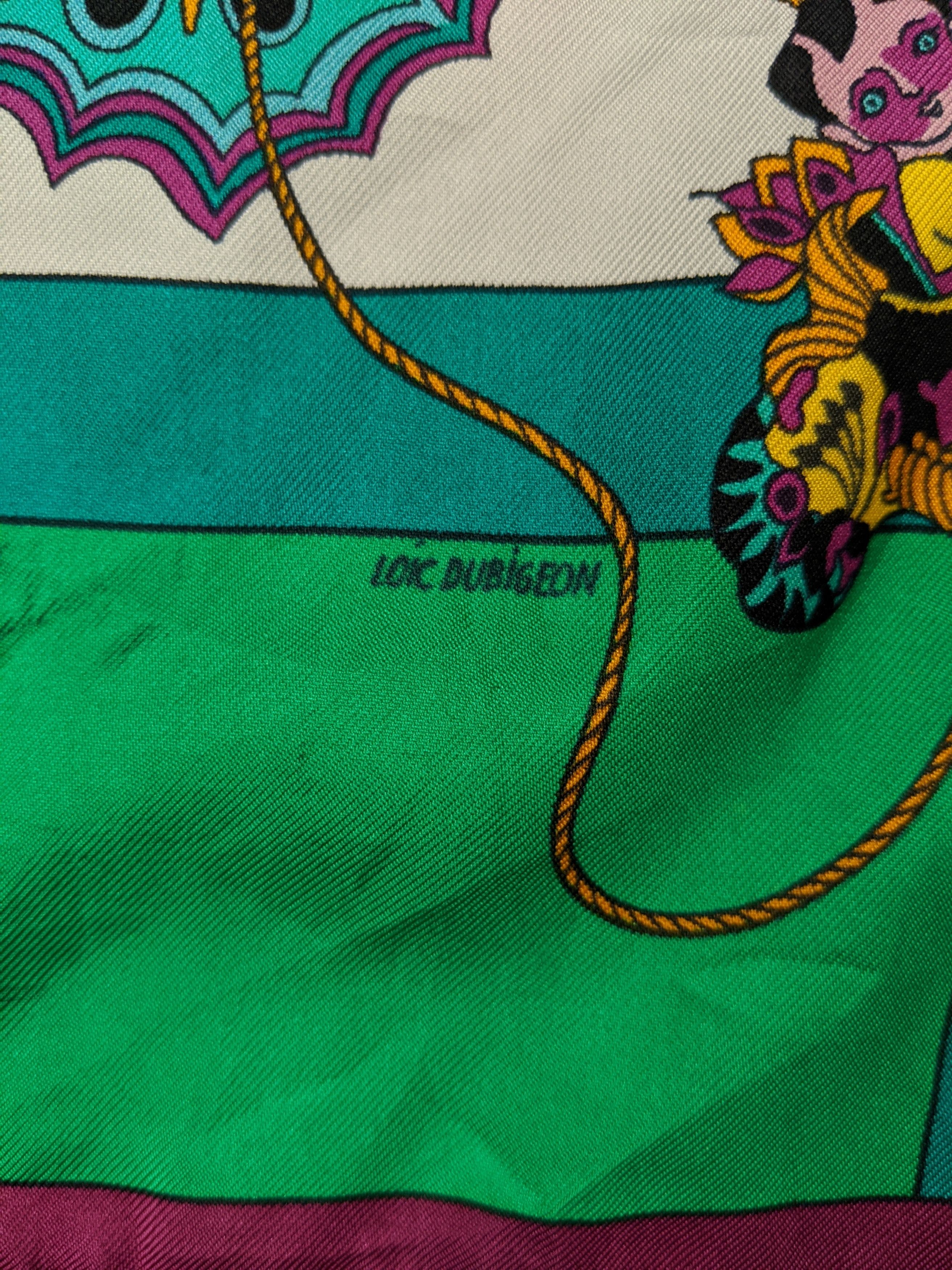 Hermes Hermes Soies Volantes by Loic Dubigeon Silk Scarf Size ONE SIZE - 6 Thumbnail
