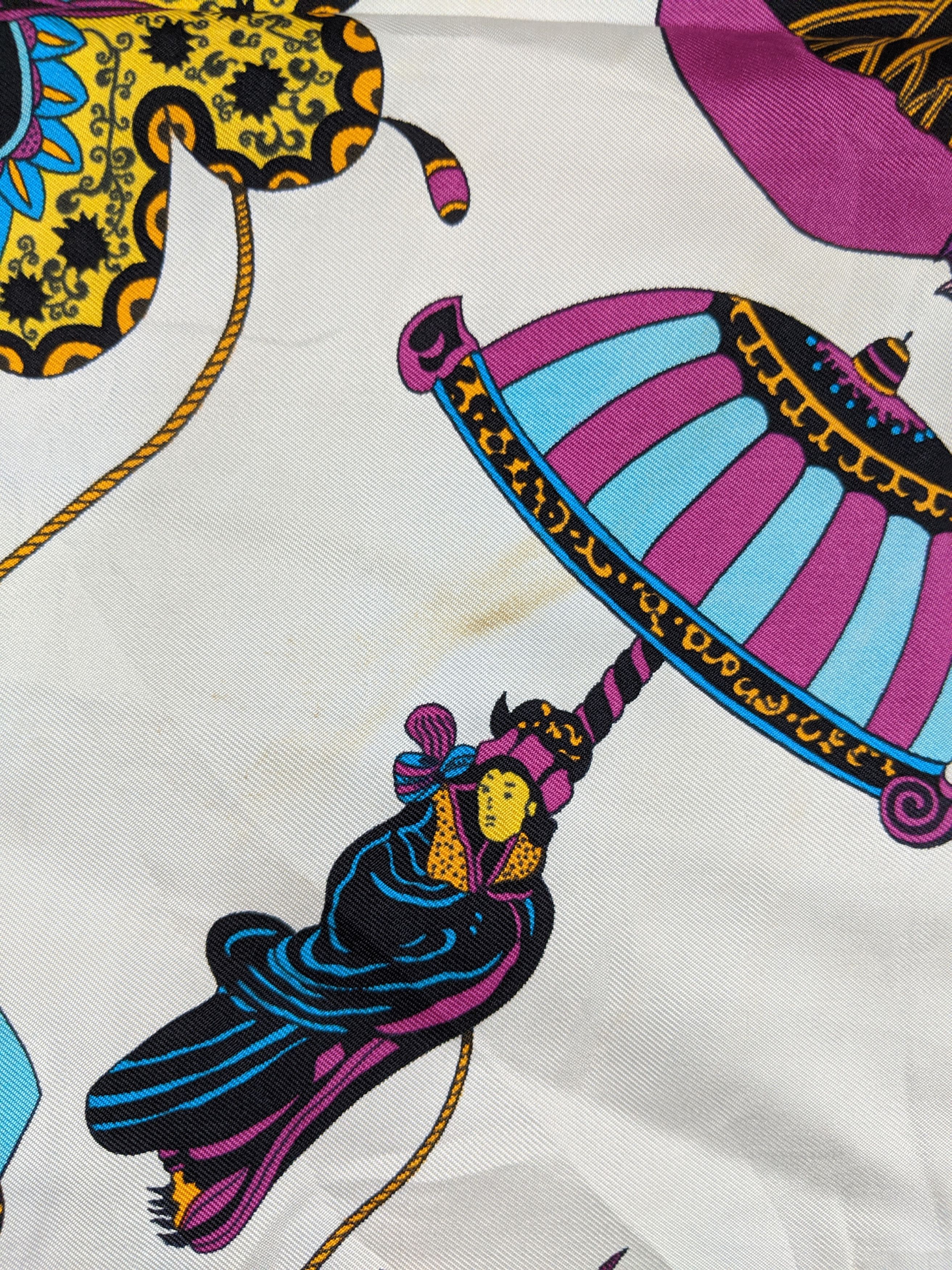 Hermes Hermes Soies Volantes by Loic Dubigeon Silk Scarf Size ONE SIZE - 8 Thumbnail