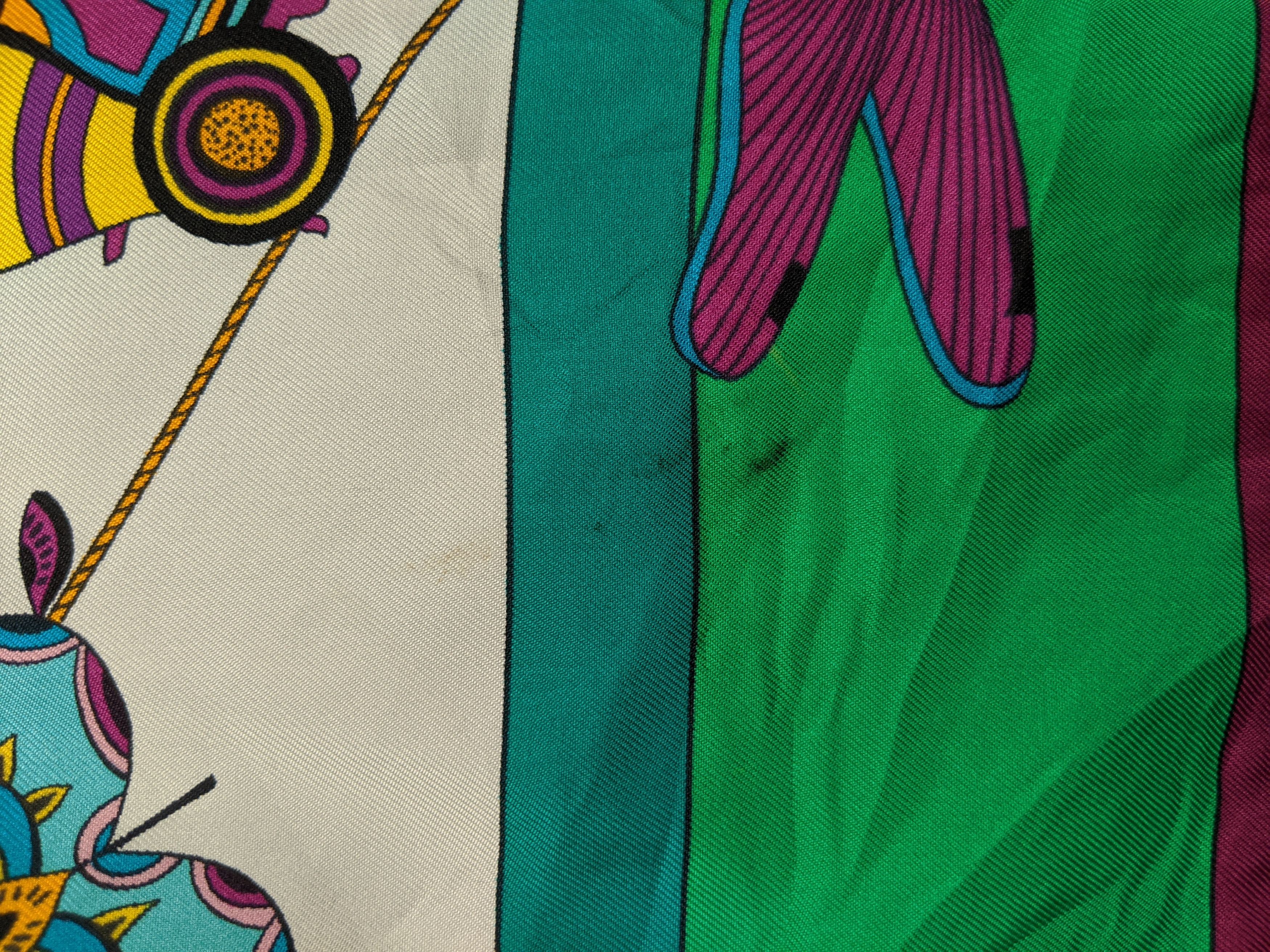 Hermes Hermes Soies Volantes by Loic Dubigeon Silk Scarf Size ONE SIZE - 3 Thumbnail