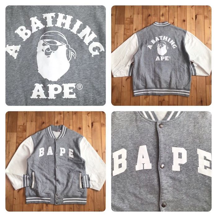 BAPE Shark Sweat Varsity Jacket Jacket Purple Men's - US